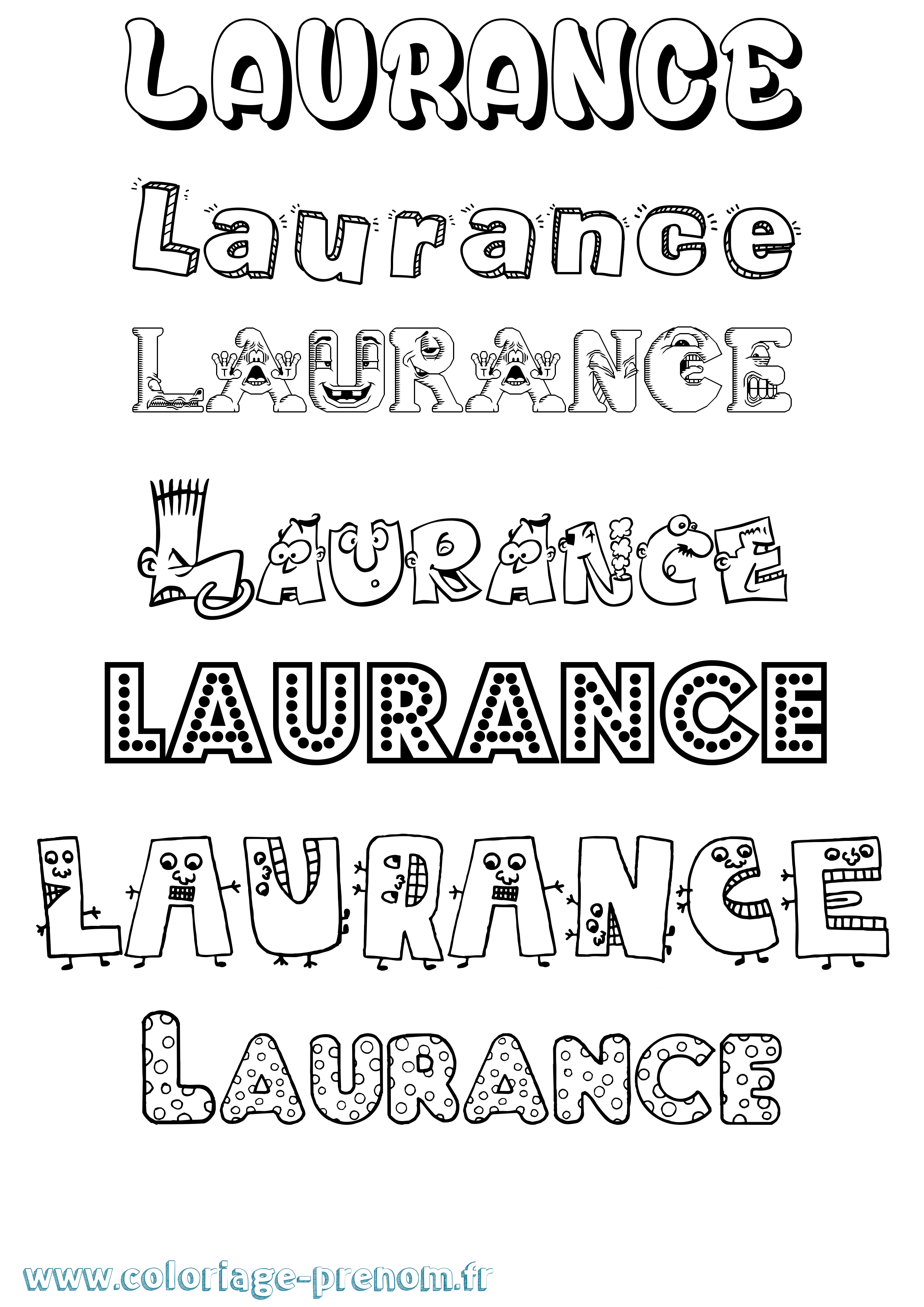 Coloriage Laurance Fun Coloriage prénom Laurance Fun
