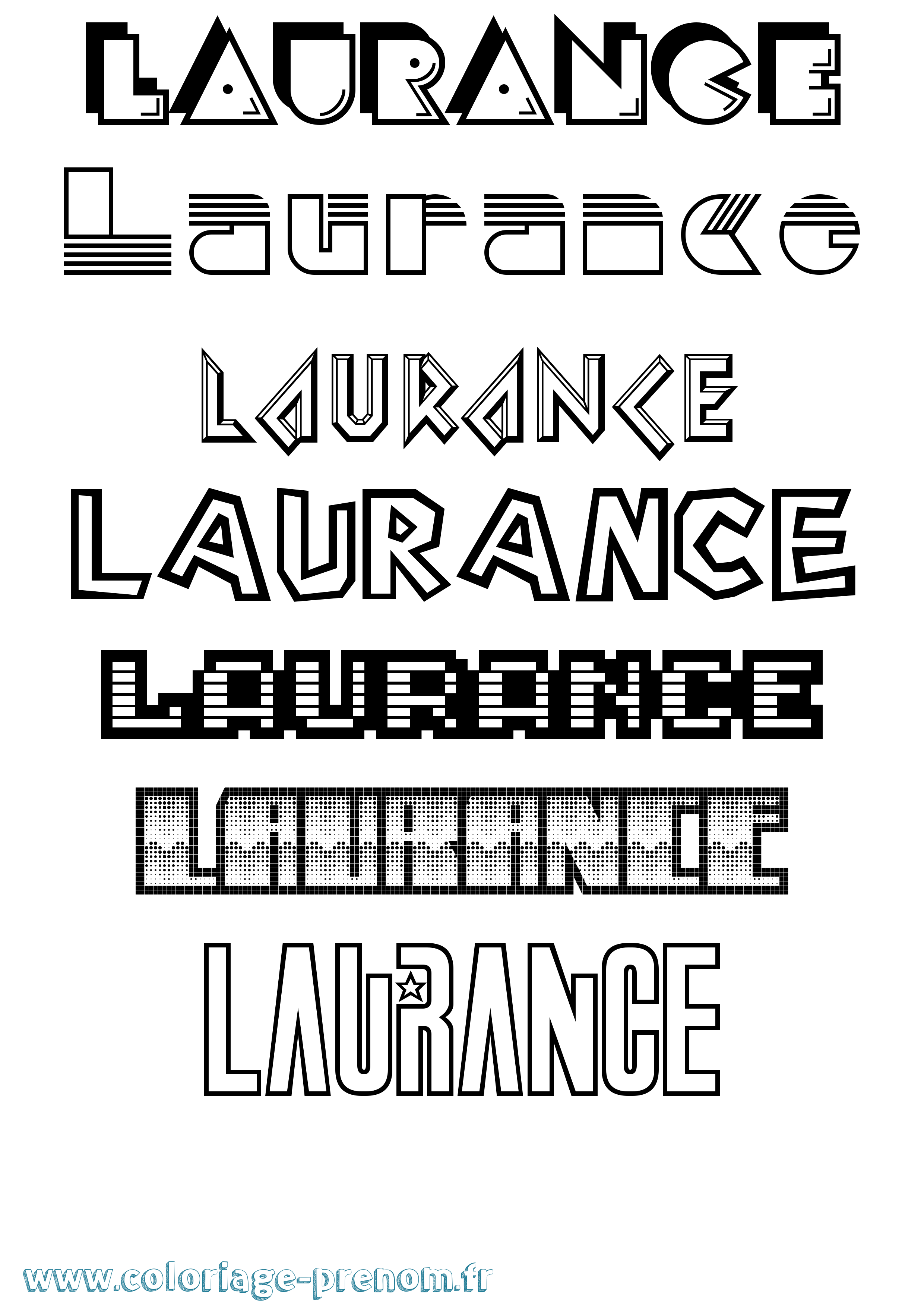 Coloriage Laurance Jeux Vidéos Coloriage prénom Laurance Jeux Vidéos