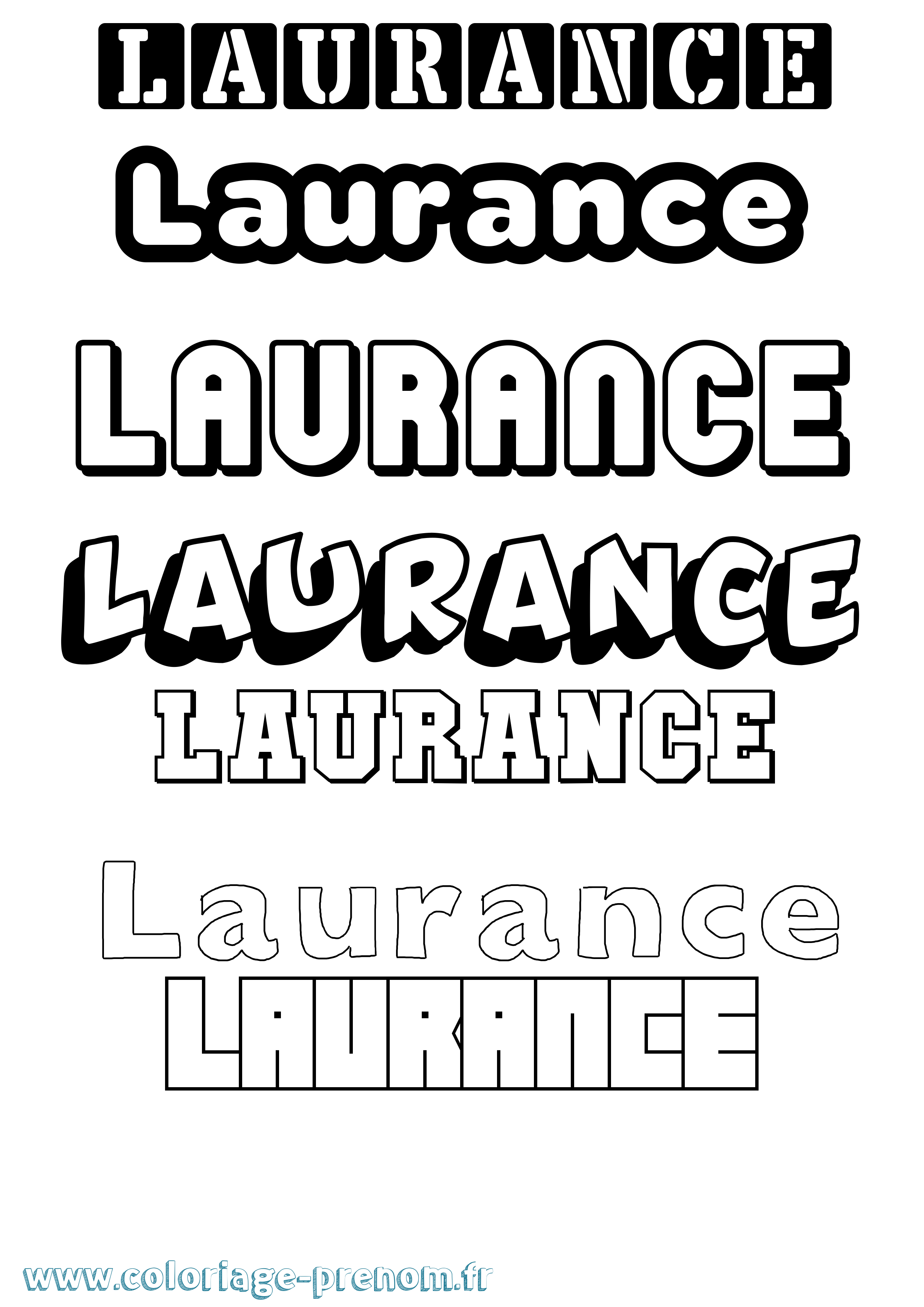 Coloriage Laurance Simple Coloriage prénom Laurance Simple