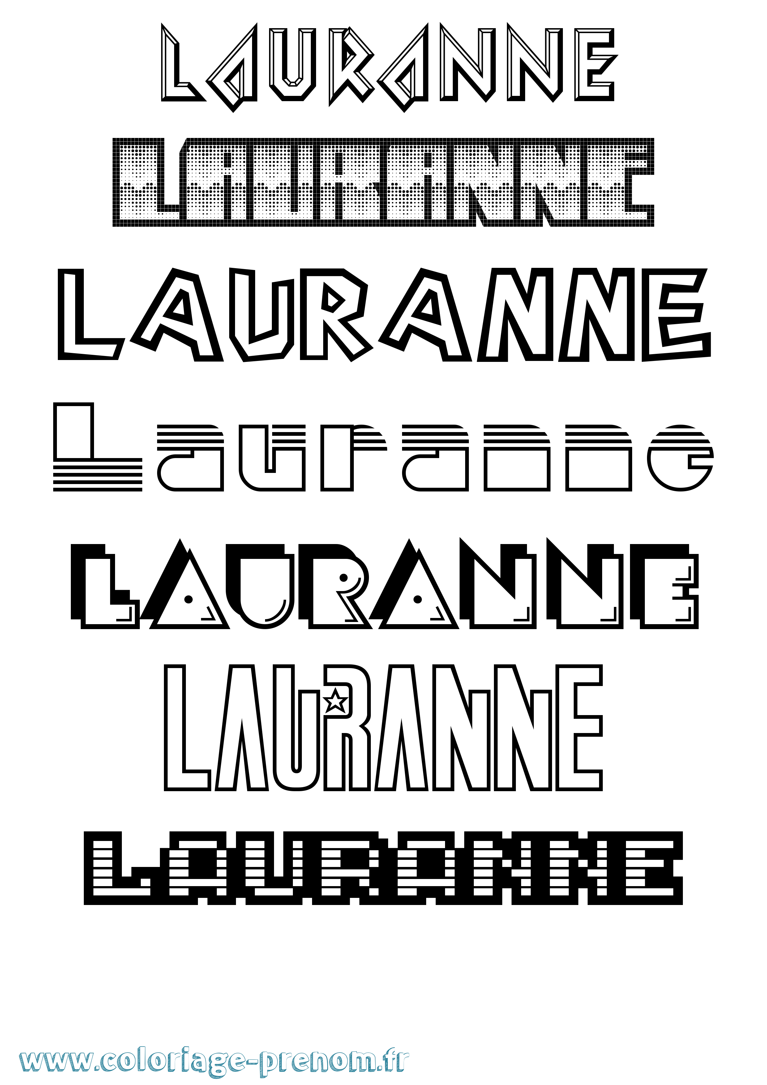 Coloriage Lauranne Jeux Vidéos Coloriage prénom Lauranne Jeux Vidéos