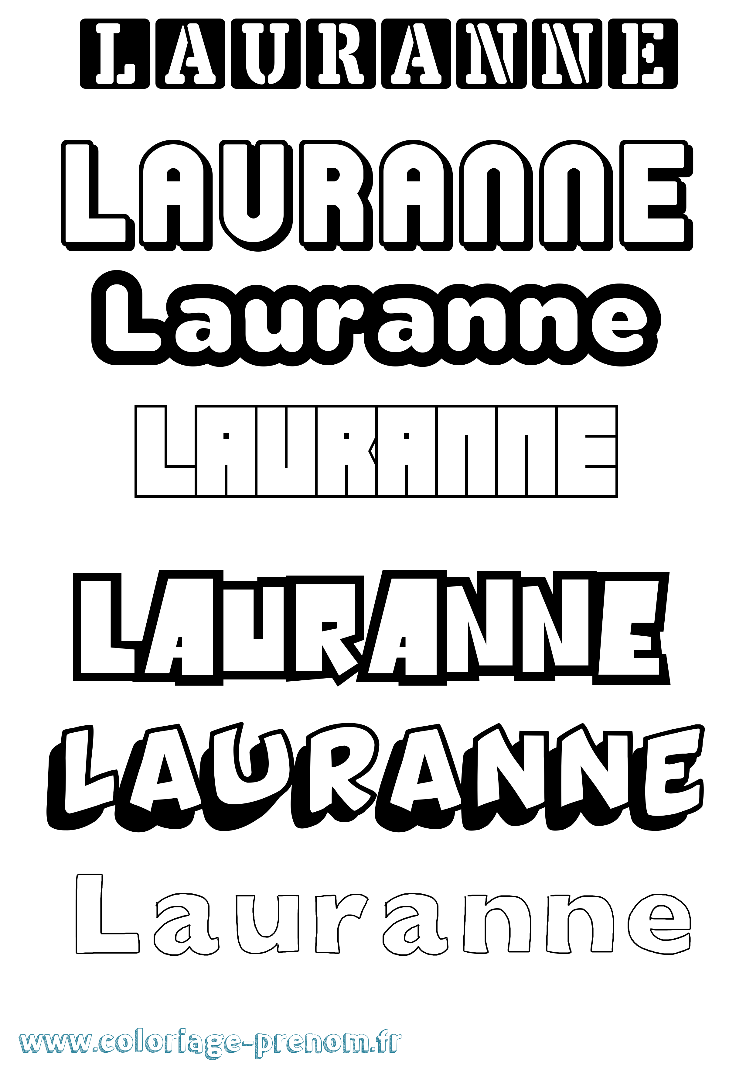 Coloriage Lauranne Simple Coloriage prénom Lauranne Simple