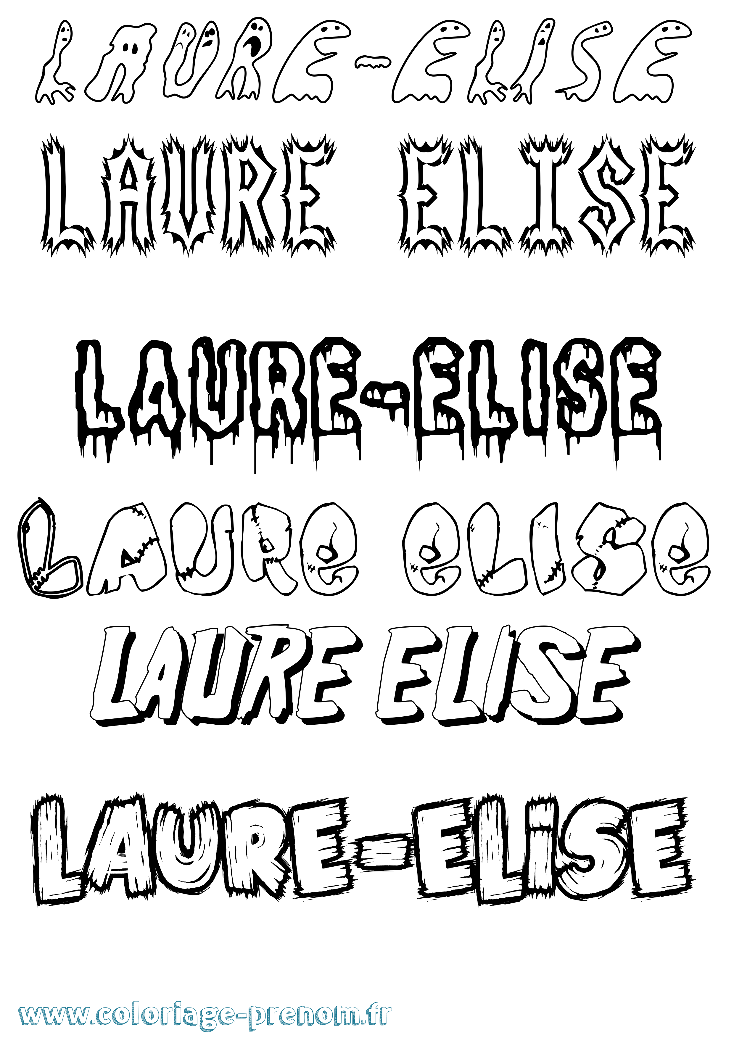 Coloriage Laure-Elise Frisson Coloriage prénom Laure-Elise Frisson
