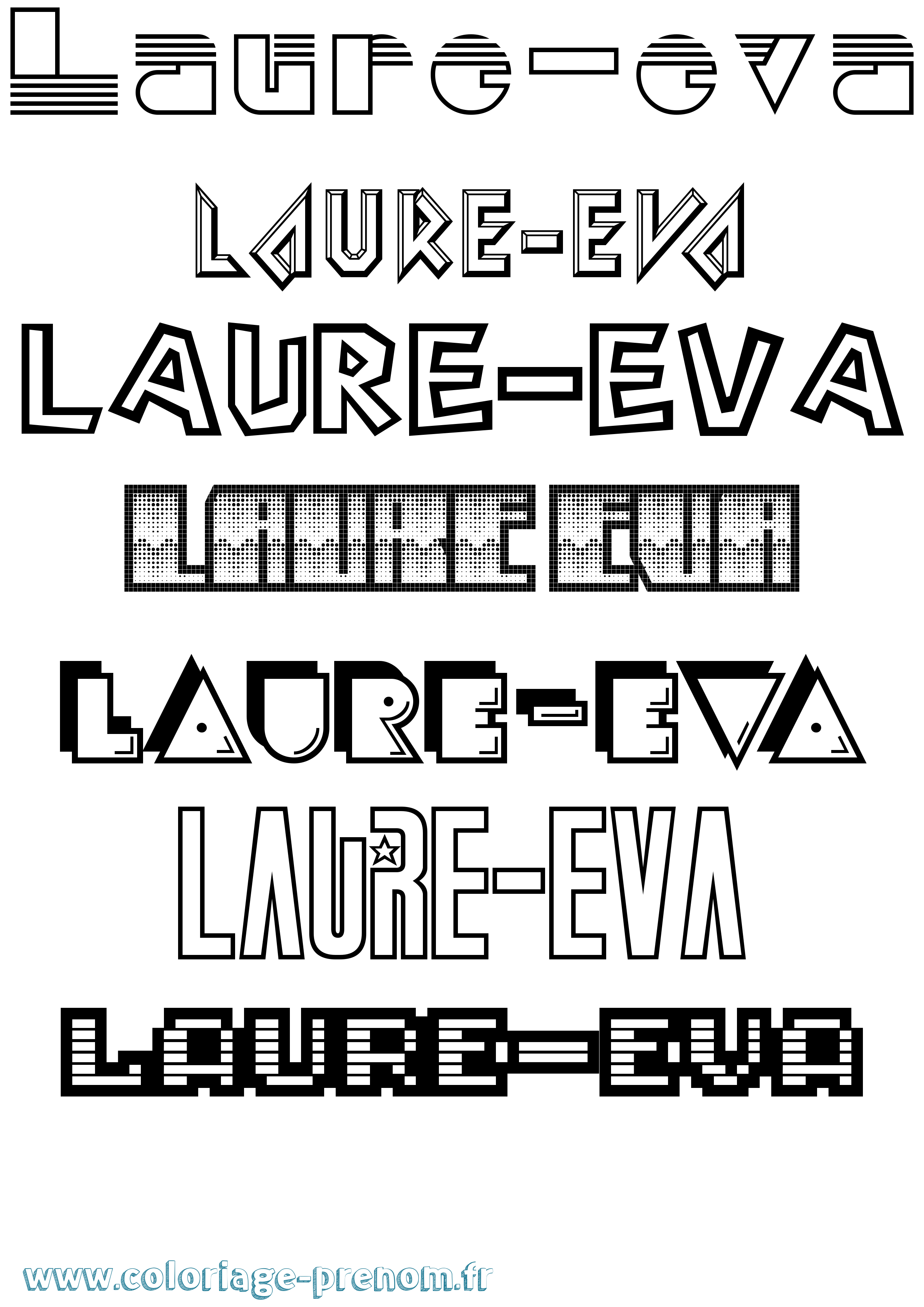 Coloriage Laure-Eva Jeux Vidéos Coloriage prénom Laure-Eva Jeux Vidéos