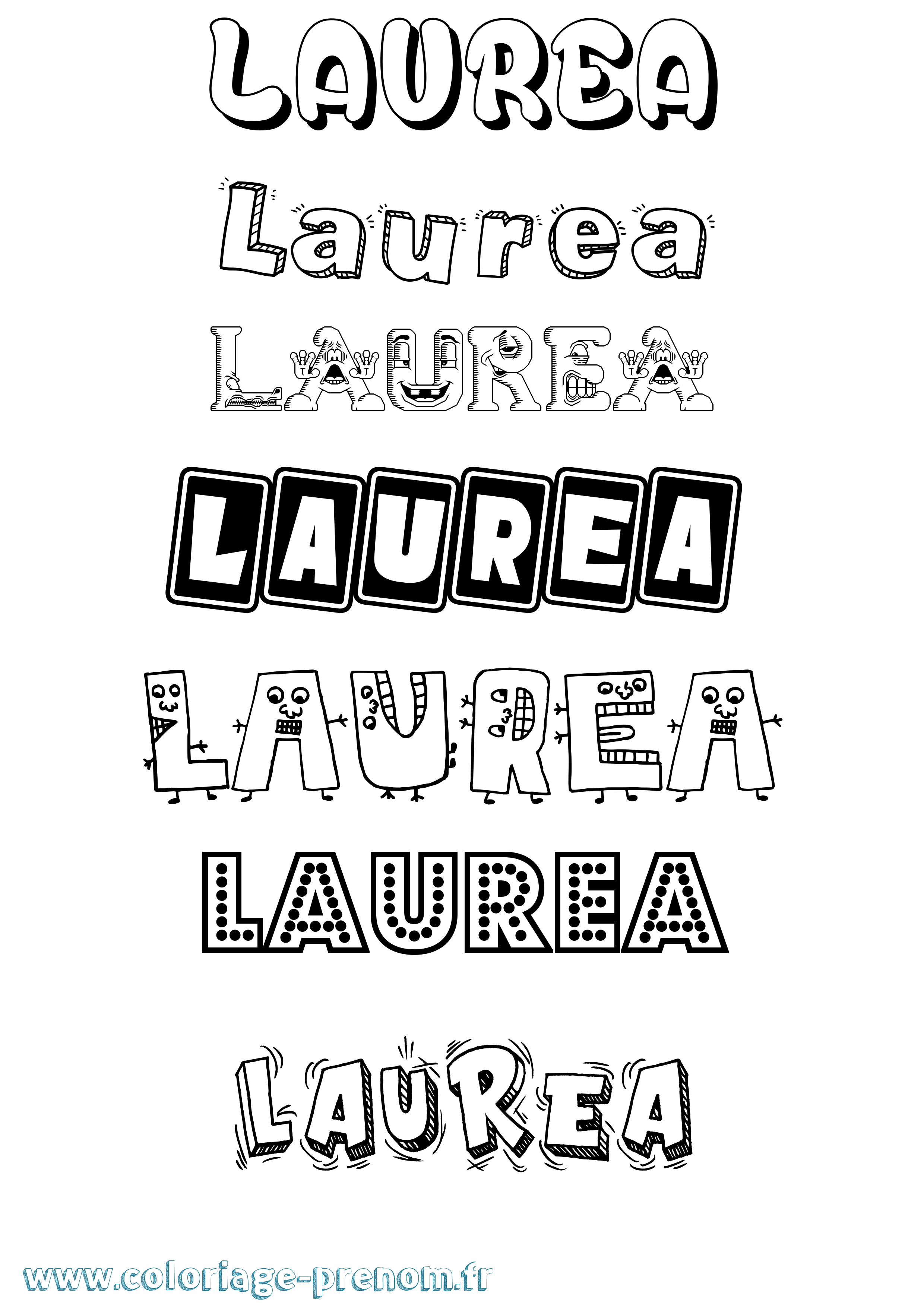 Coloriage Laurea Fun Coloriage prénom Laurea Fun
