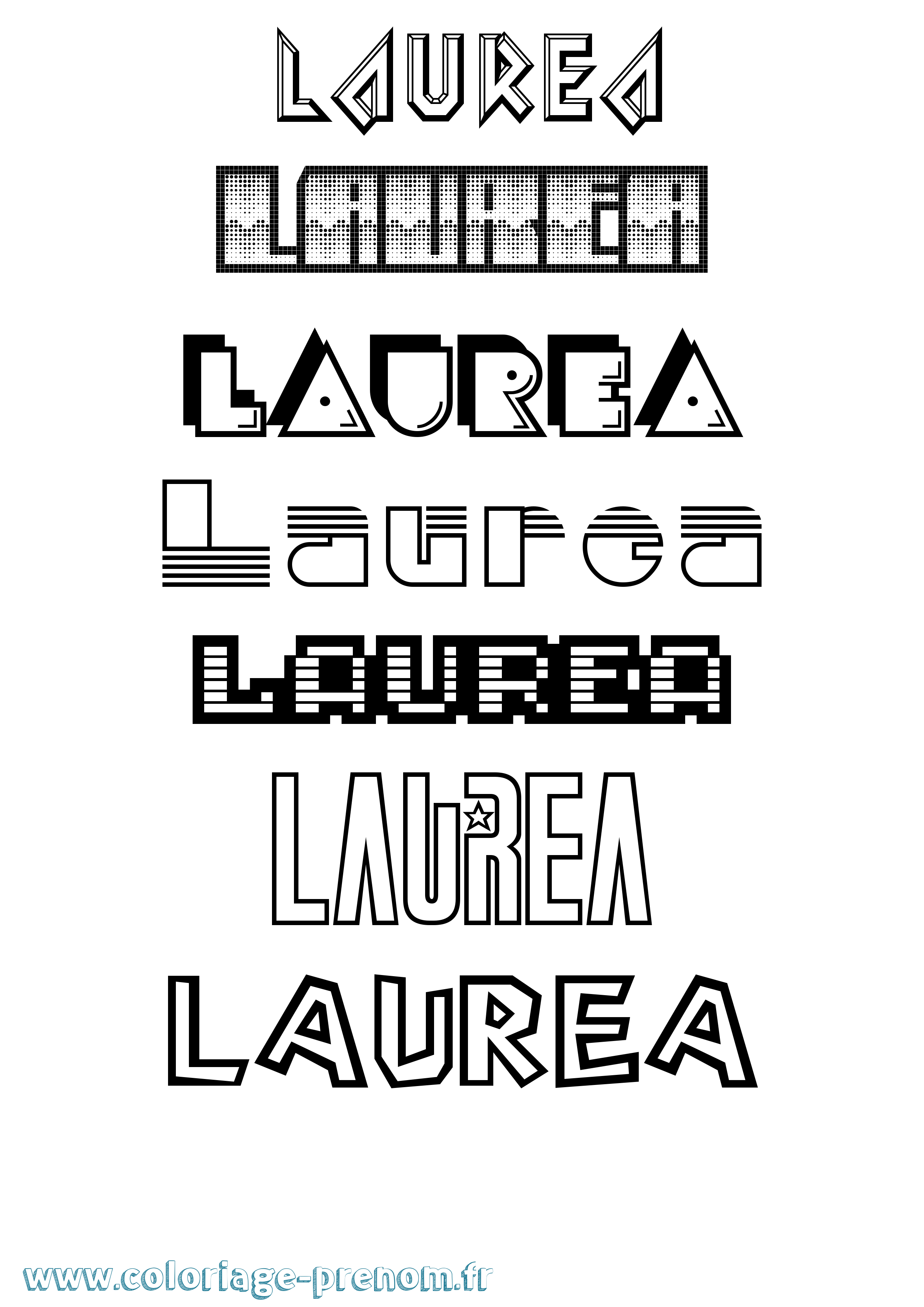 Coloriage Laurea Jeux Vidéos Coloriage prénom Laurea Jeux Vidéos