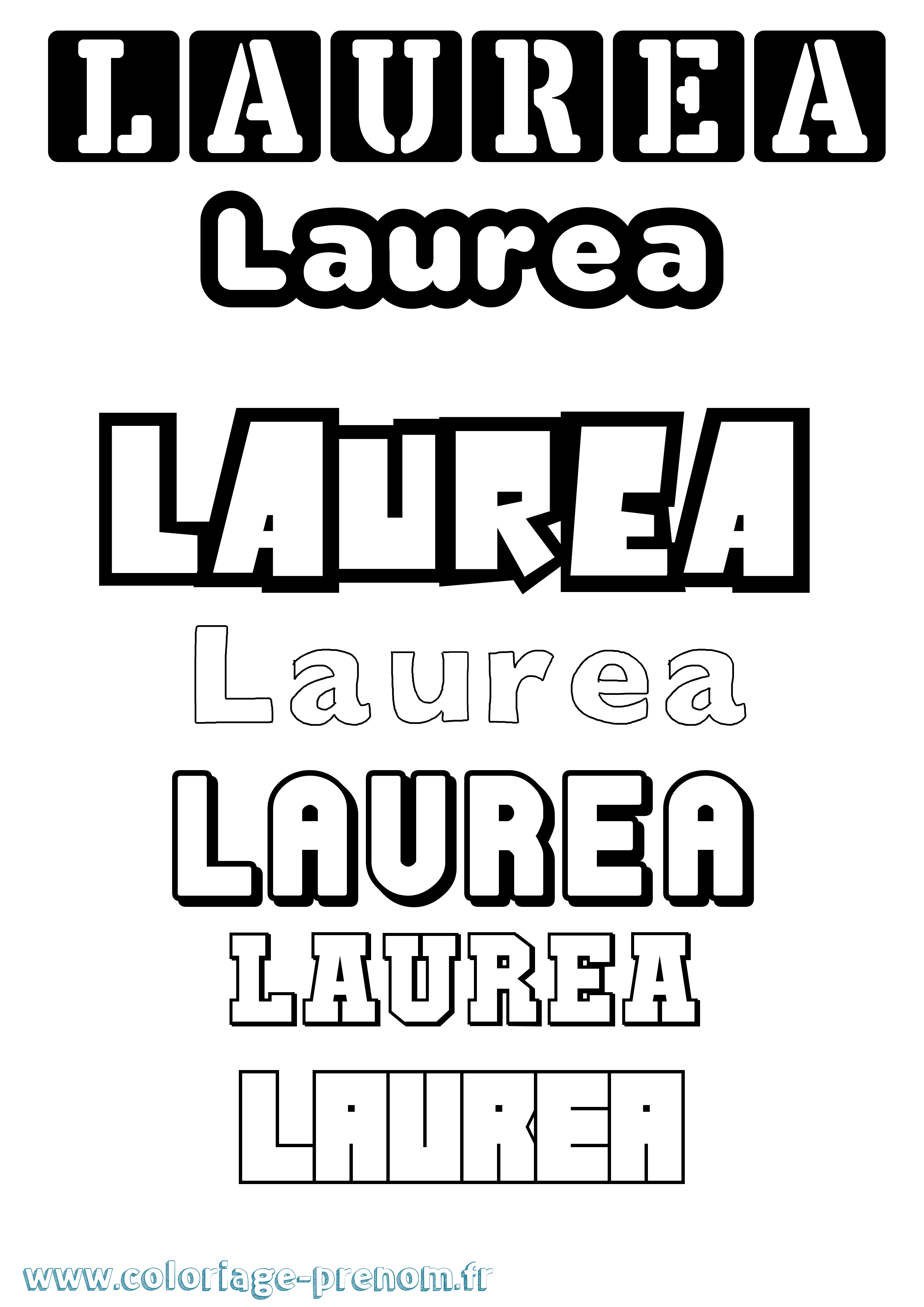 Coloriage Laurea Simple Coloriage prénom Laurea Simple