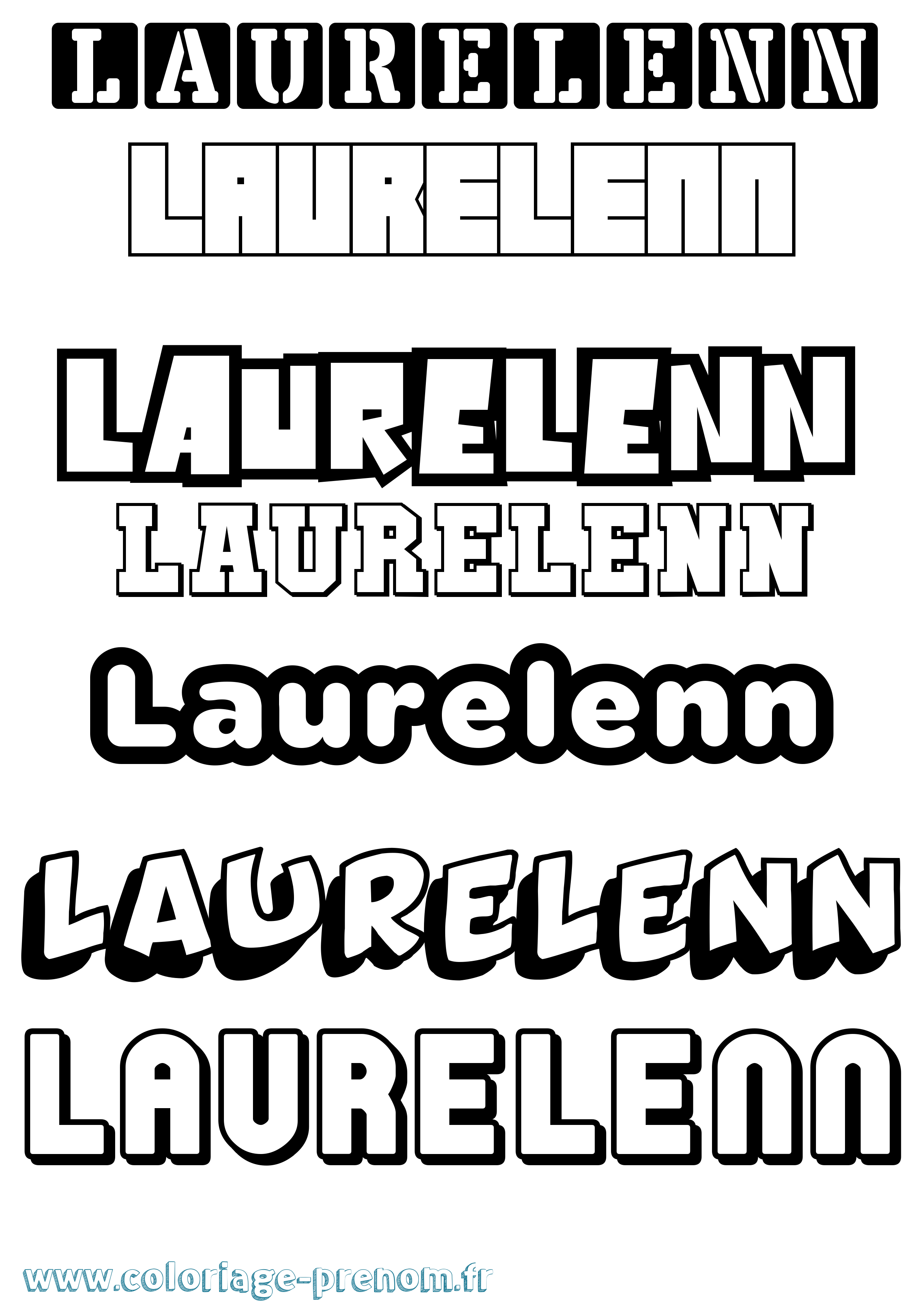 Coloriage Laurelenn Simple Coloriage prénom Laurelenn Simple