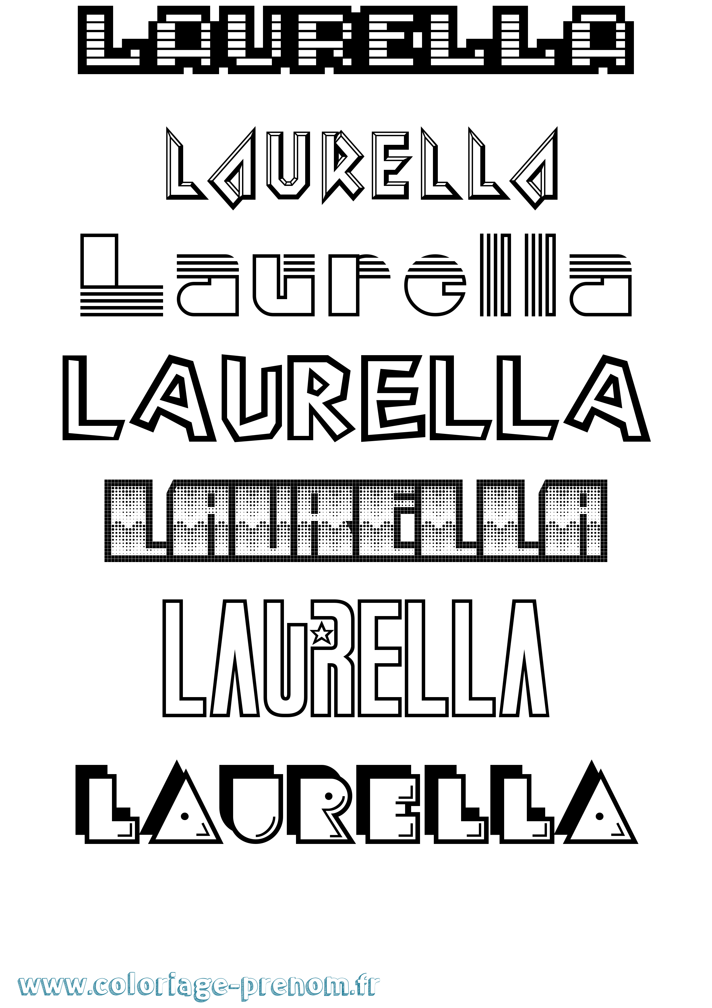 Coloriage Laurella Jeux Vidéos Coloriage prénom Laurella Jeux Vidéos