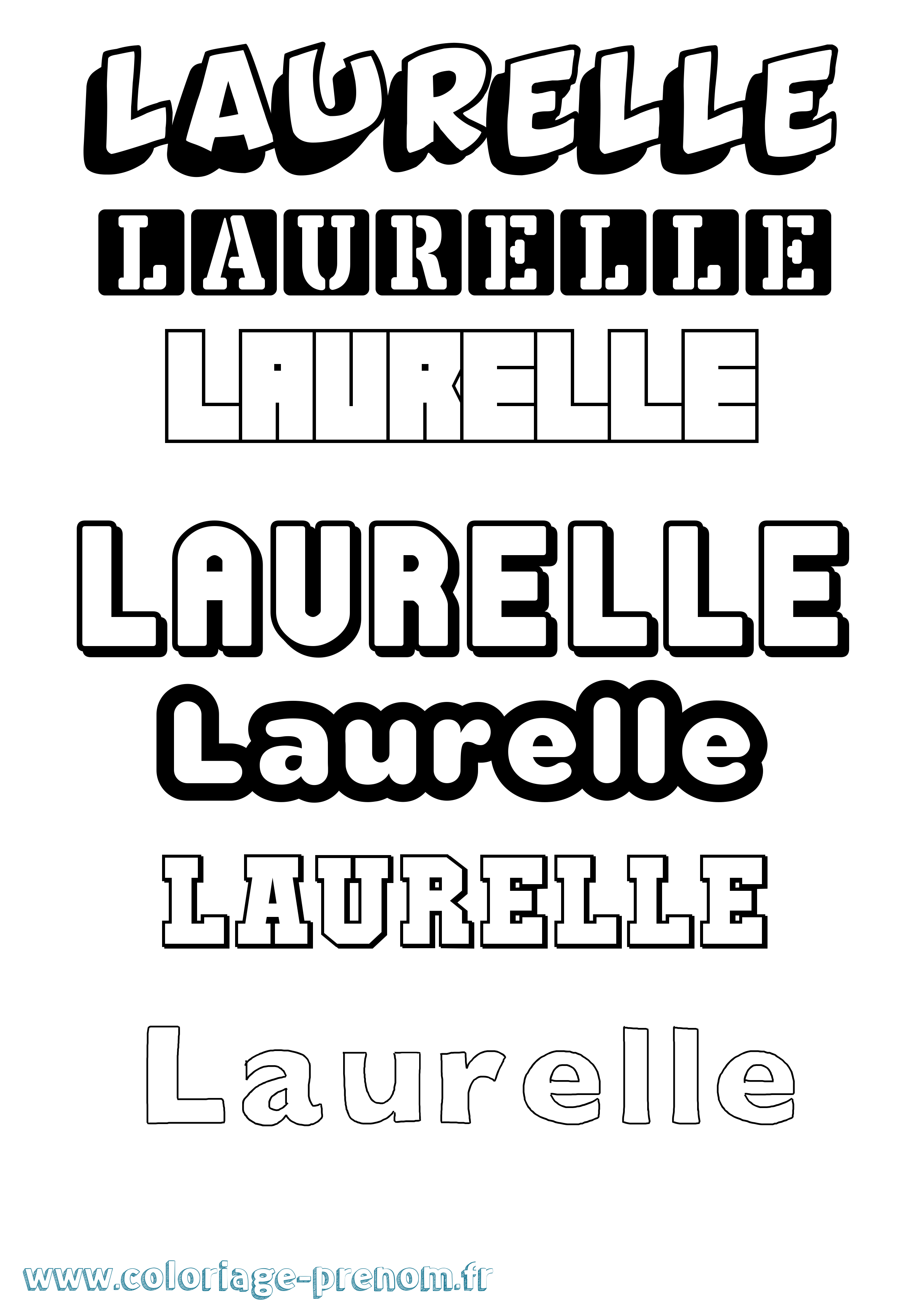 Coloriage Laurelle Simple Coloriage prénom Laurelle Simple