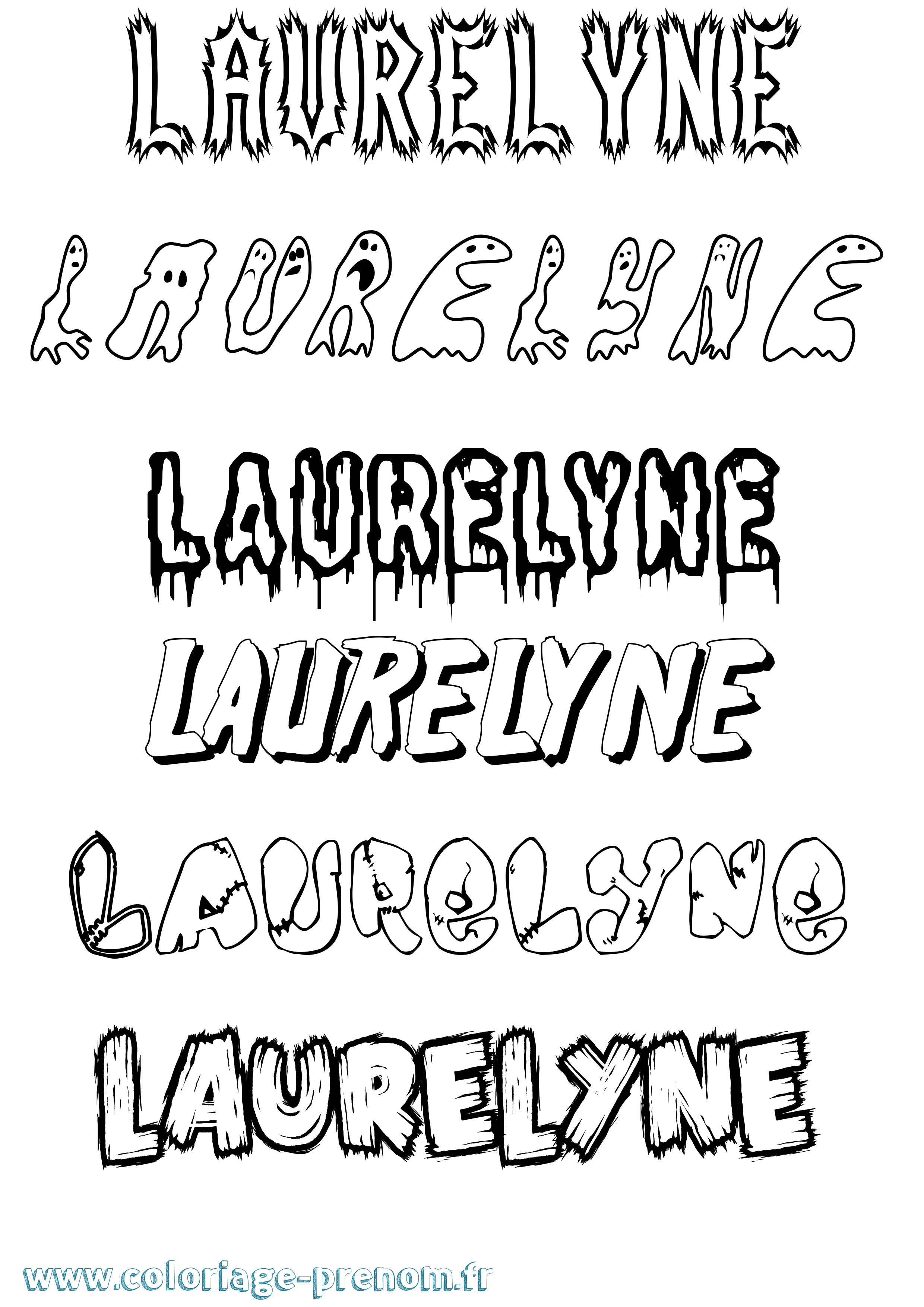 Coloriage Laurelyne Frisson Coloriage prénom Laurelyne Frisson