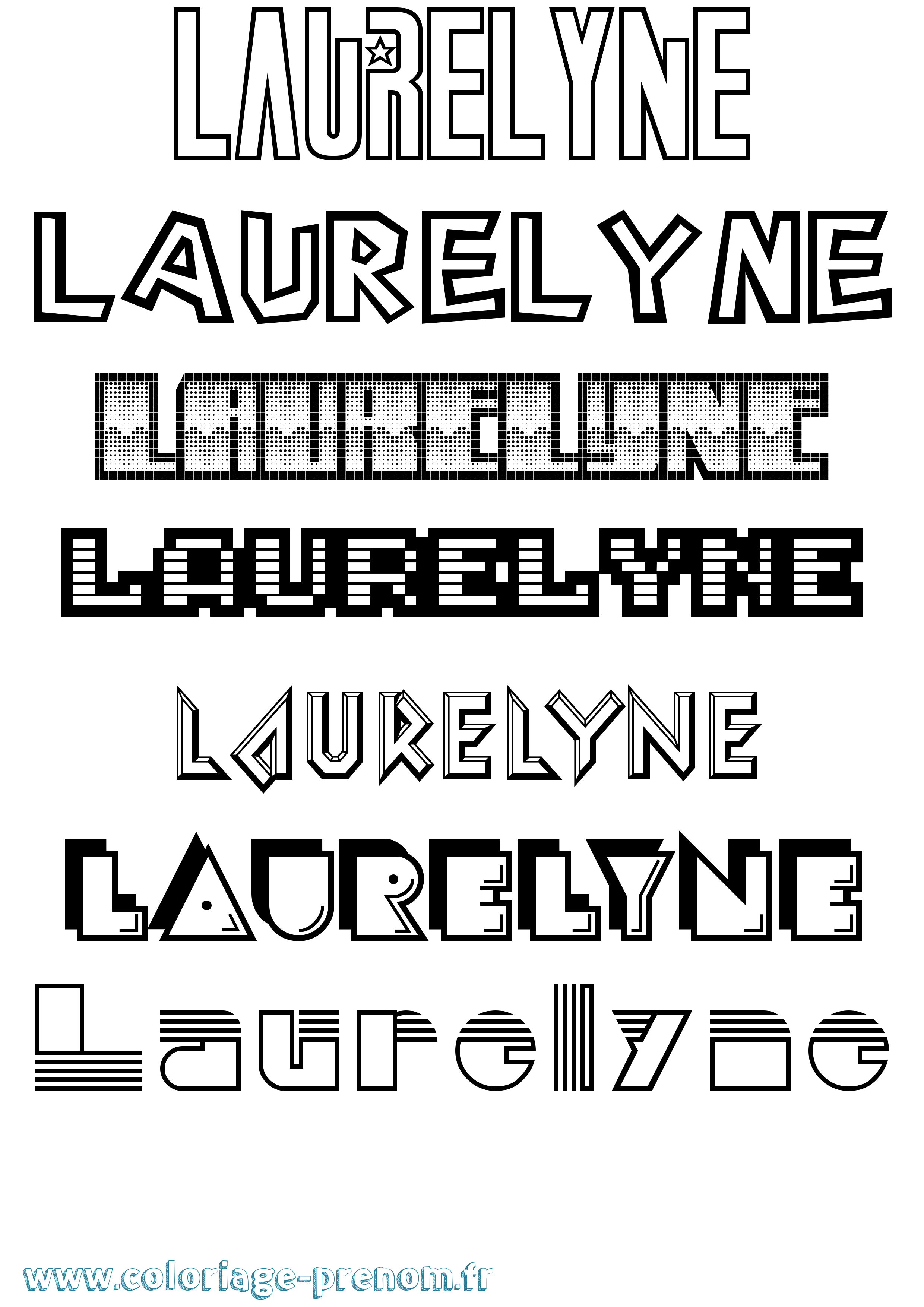 Coloriage Laurelyne Jeux Vidéos Coloriage prénom Laurelyne Jeux Vidéos