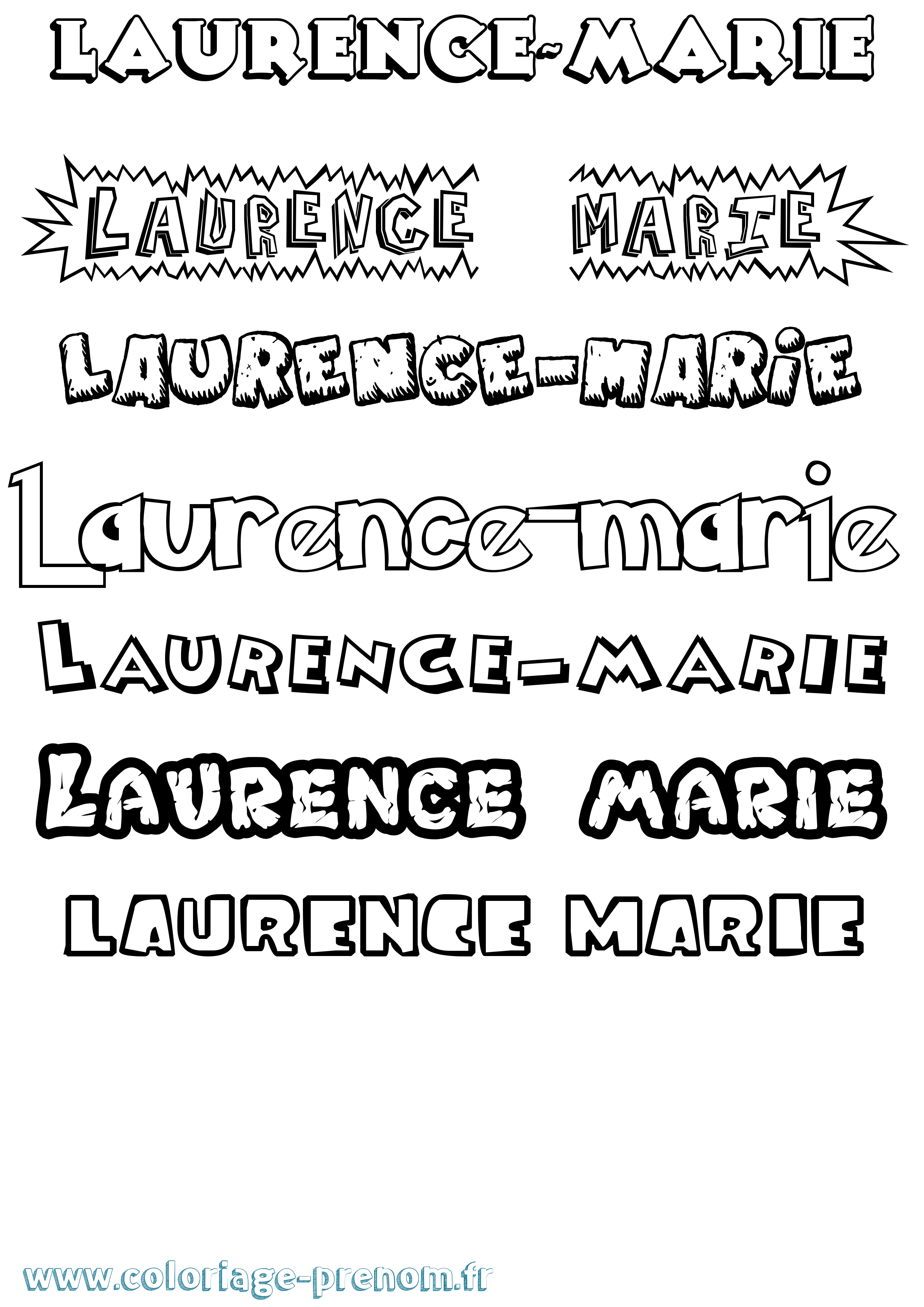Coloriage Laurence-Marie Dessin Animé Coloriage prénom Laurence-Marie Dessin Animé