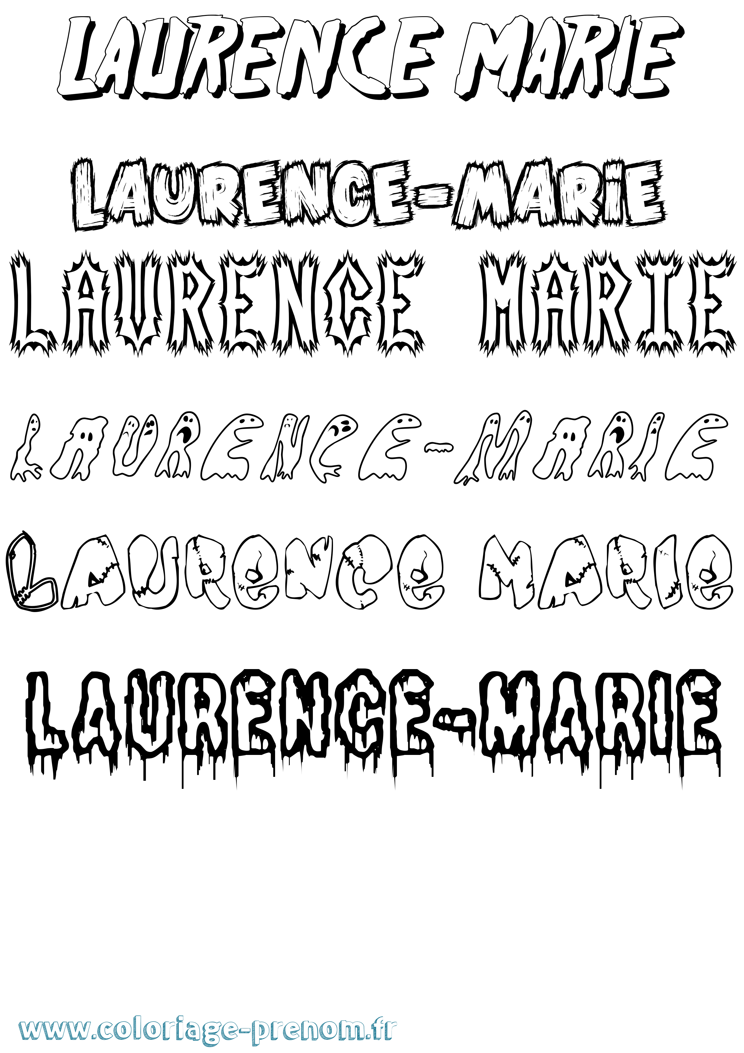 Coloriage Laurence-Marie Frisson Coloriage prénom Laurence-Marie Frisson