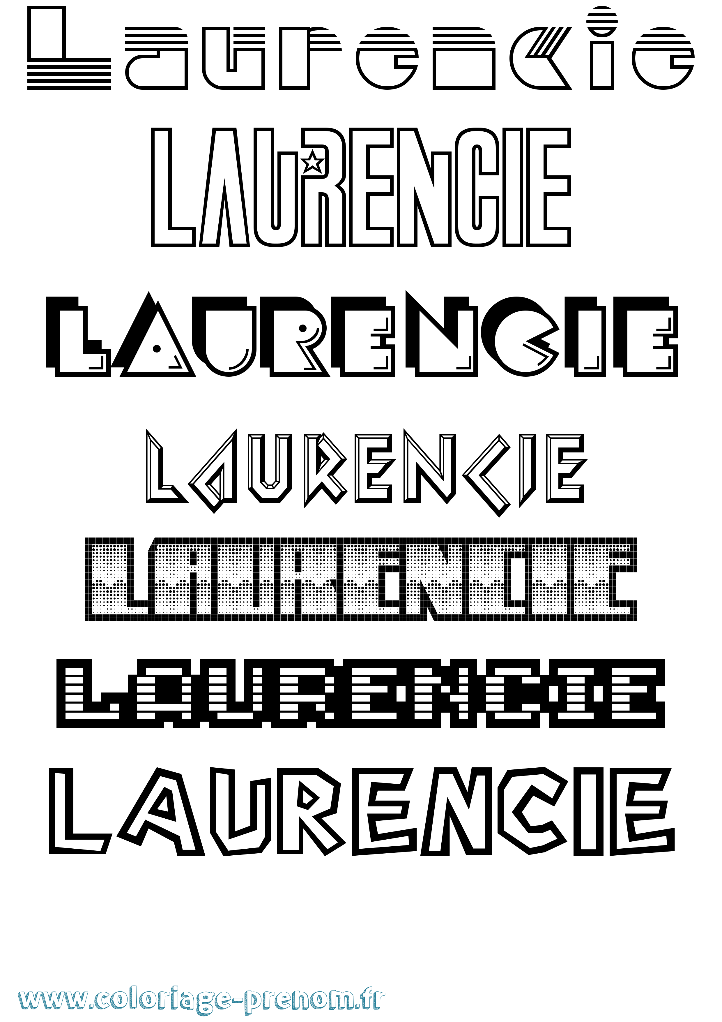 Coloriage Laurencie Jeux Vidéos Coloriage prénom Laurencie Jeux Vidéos
