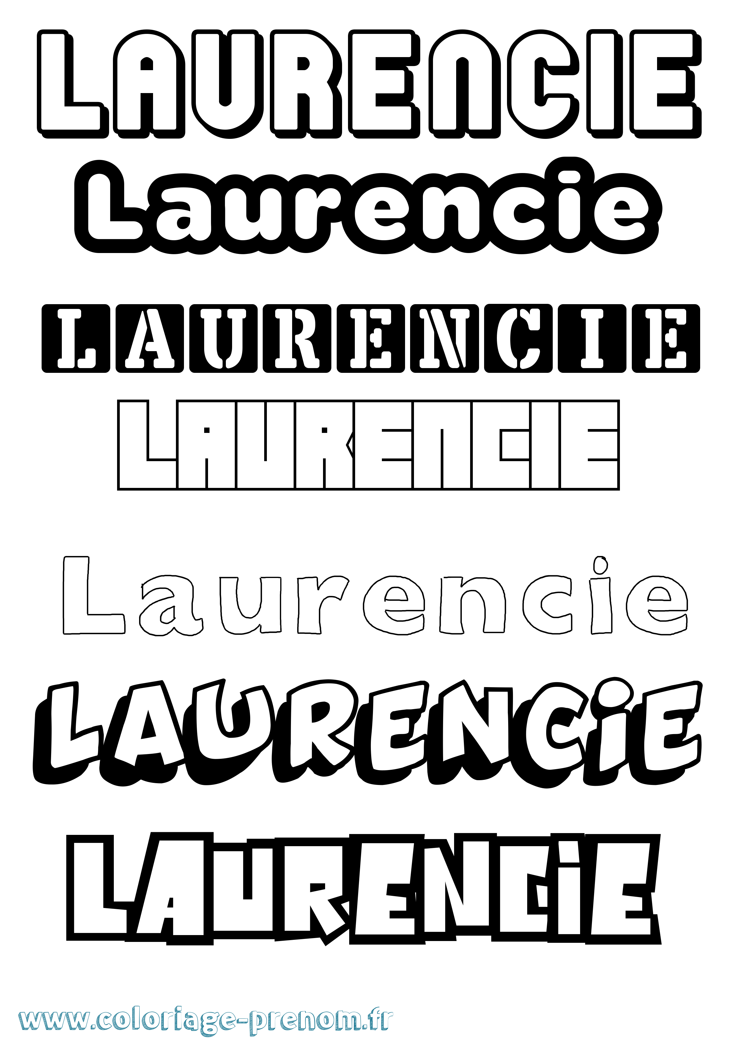 Coloriage Laurencie Simple Coloriage prénom Laurencie Simple