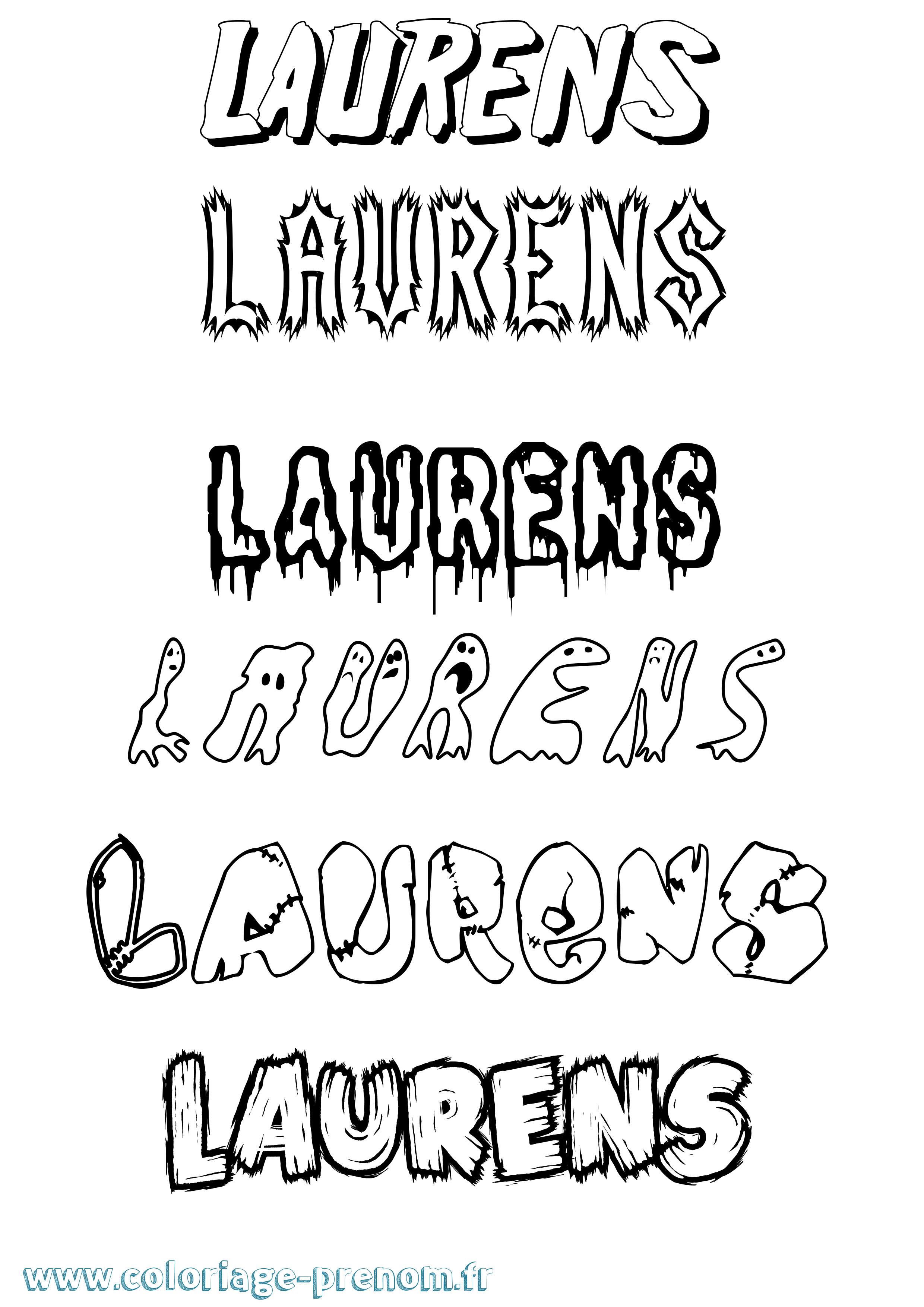 Coloriage Laurens Frisson Coloriage prénom Laurens Frisson