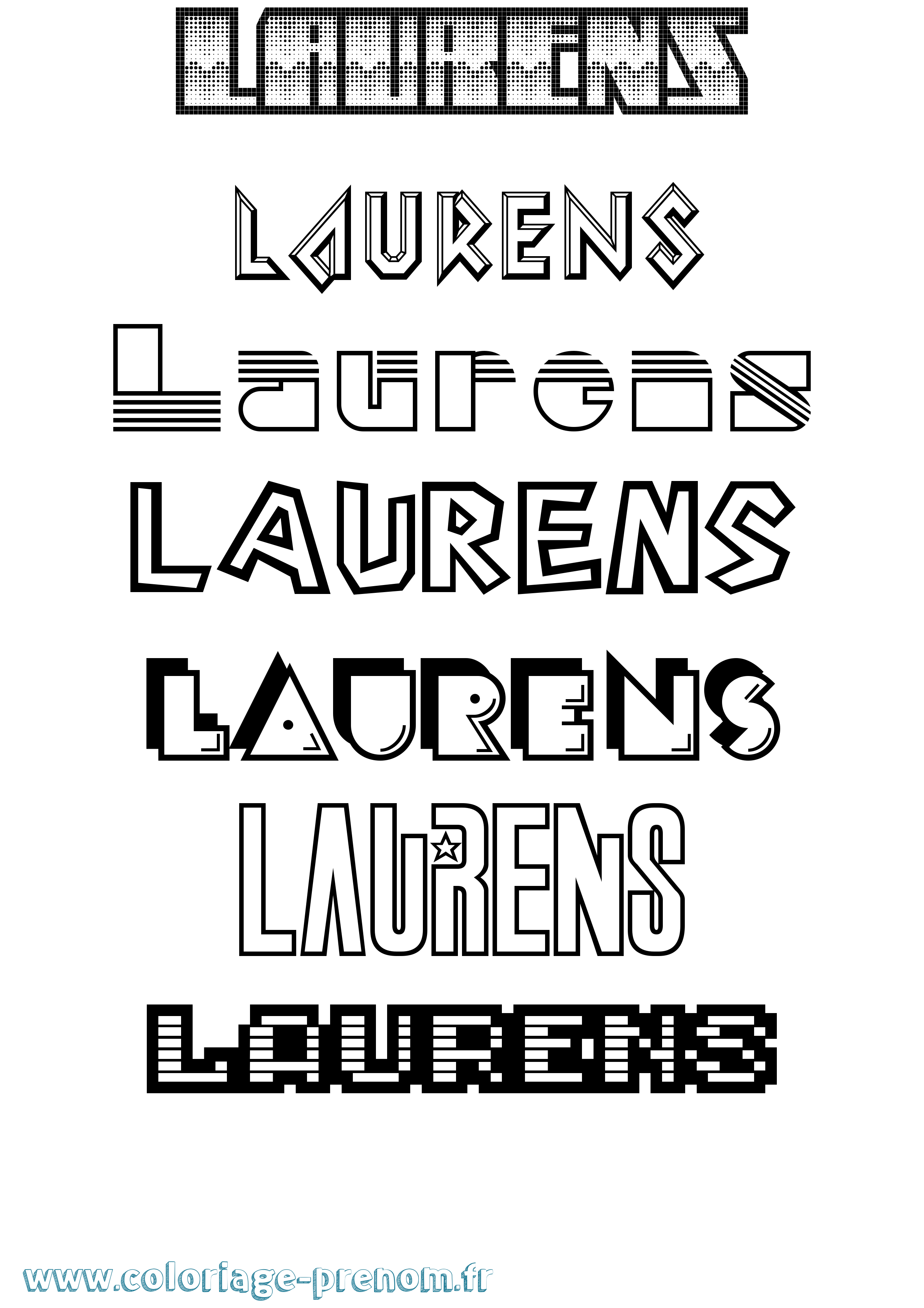 Coloriage Laurens Jeux Vidéos Coloriage prénom Laurens Jeux Vidéos