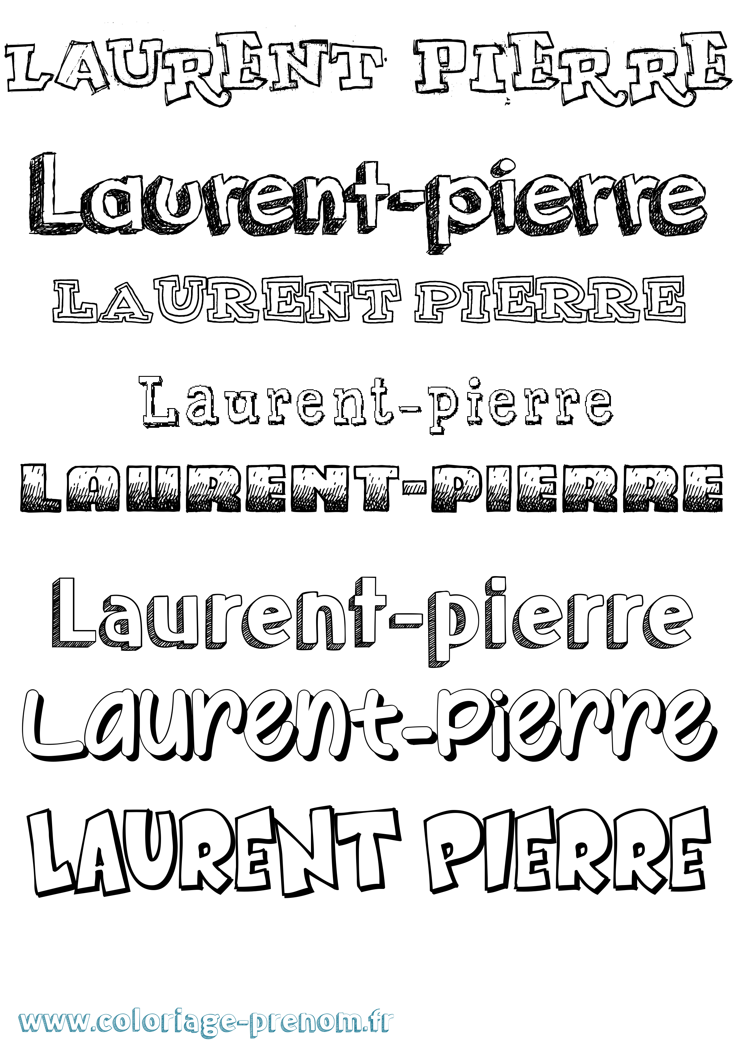 Coloriage Laurent-Pierre Dessiné Coloriage prénom Laurent-Pierre Dessiné