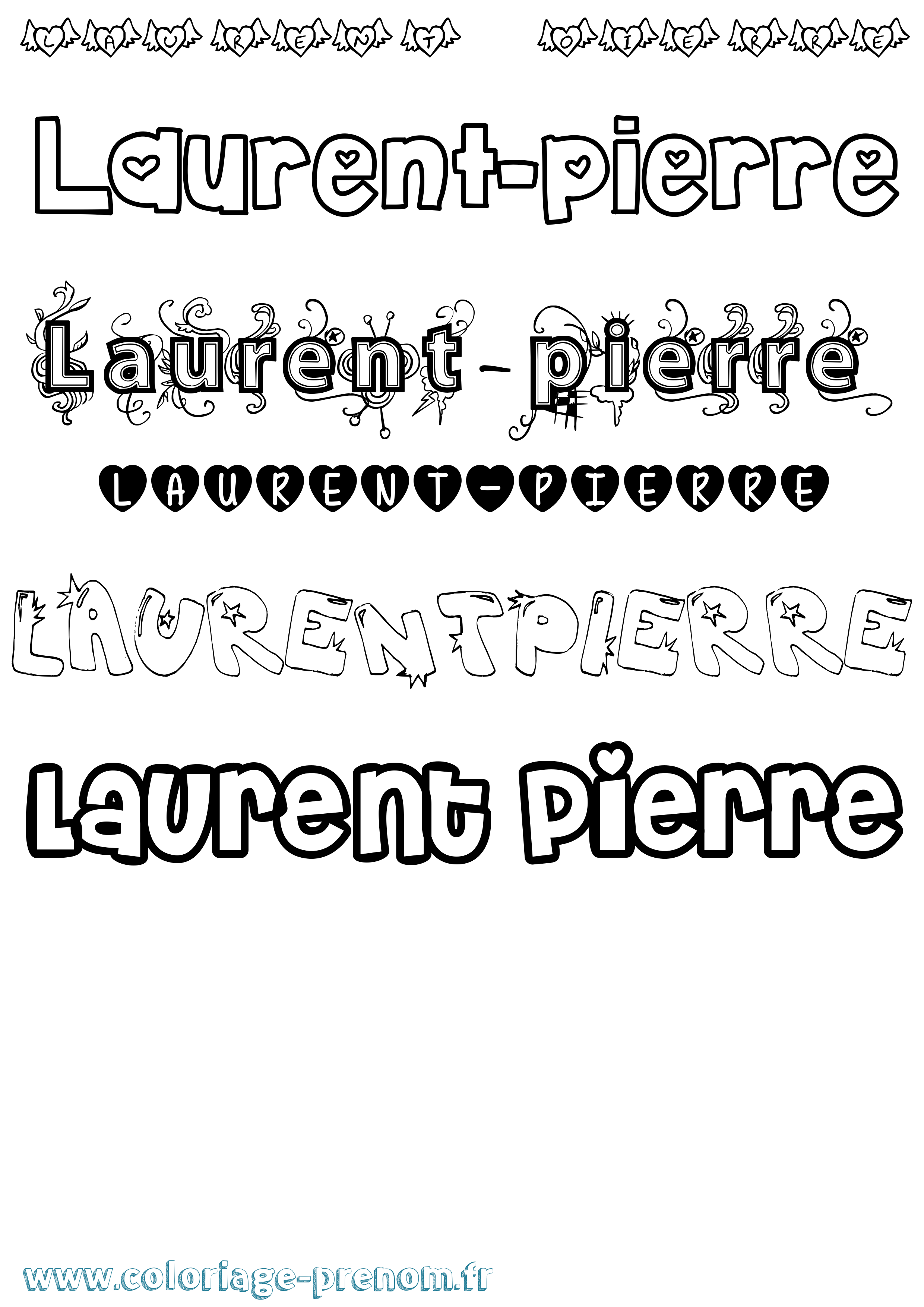 Coloriage Laurent-Pierre Girly Coloriage prénom Laurent-Pierre Girly