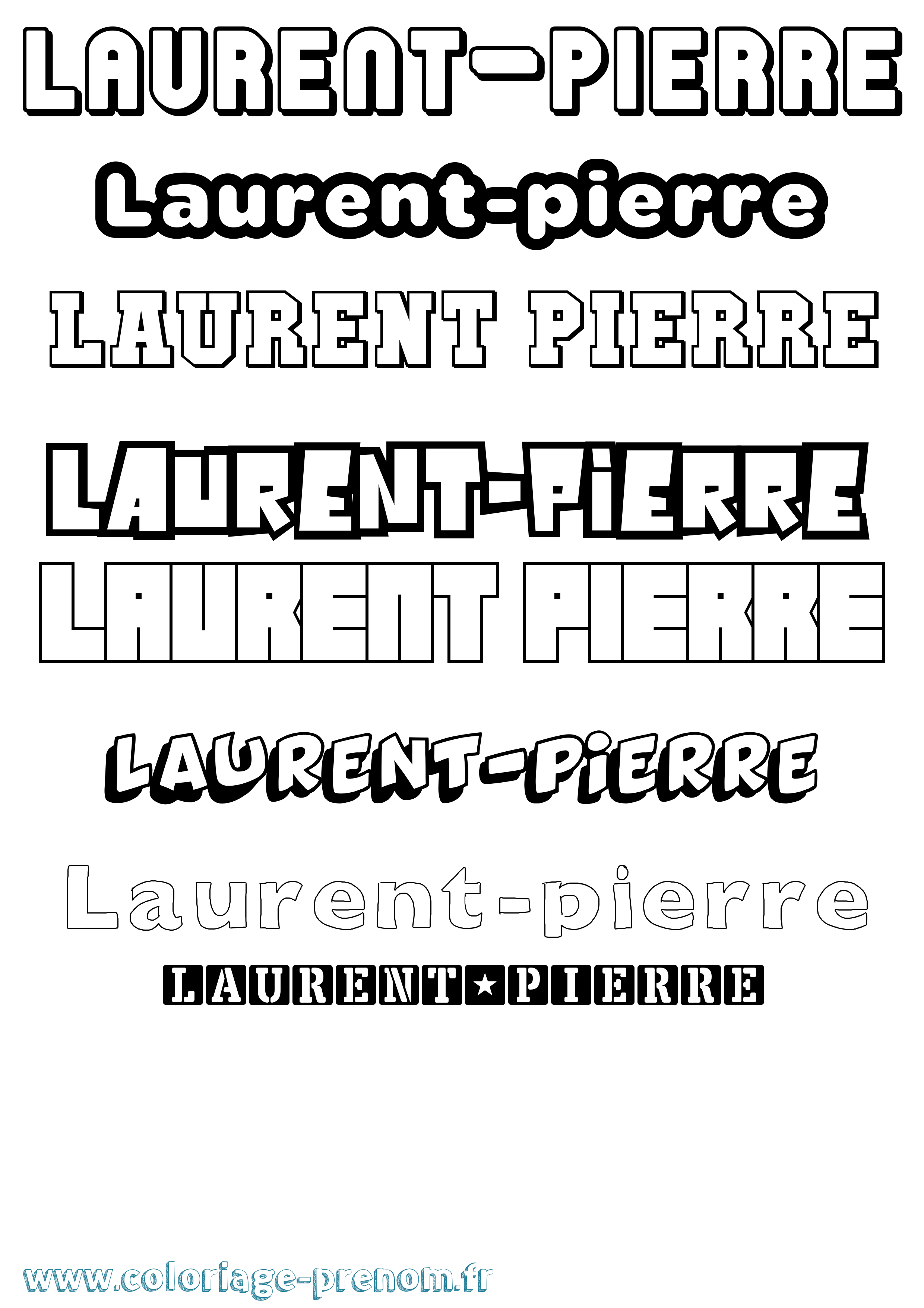 Coloriage Laurent-Pierre Simple Coloriage prénom Laurent-Pierre Simple