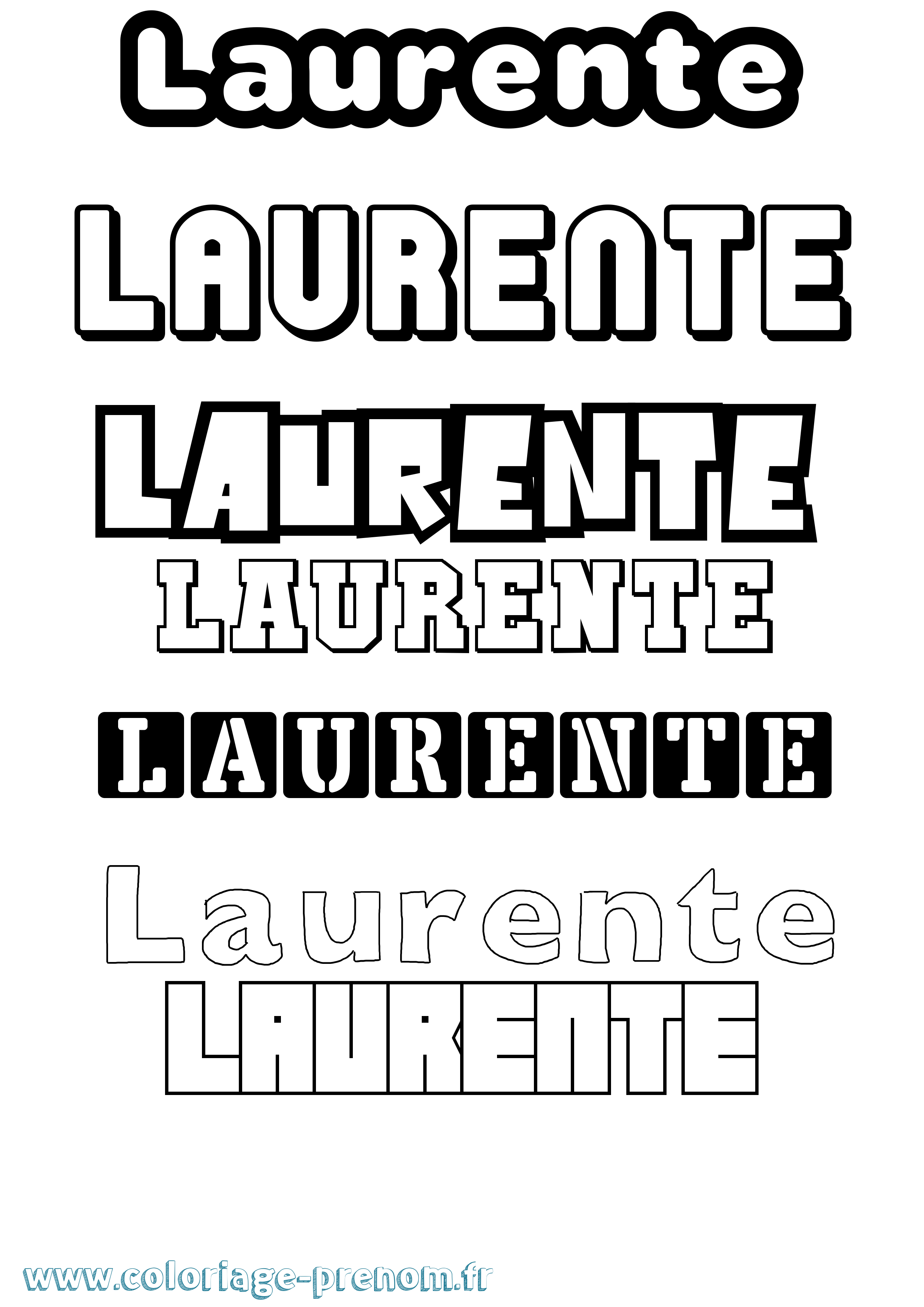 Coloriage Laurente Simple Coloriage prénom Laurente Simple