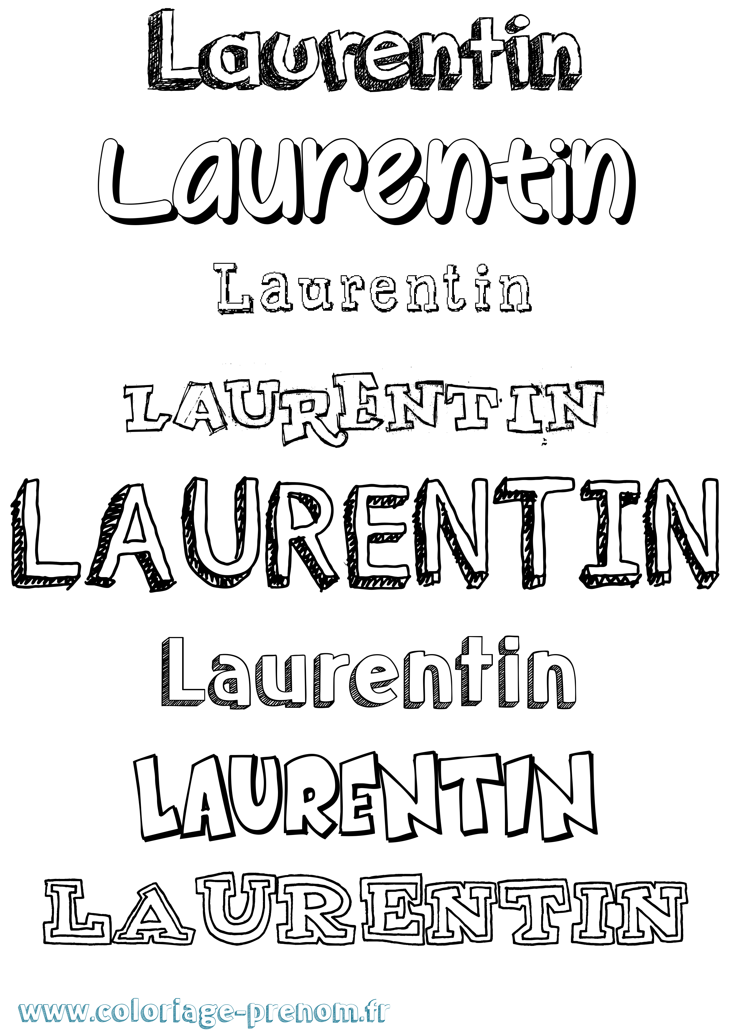 Coloriage Laurentin Dessiné Coloriage prénom Laurentin Dessiné