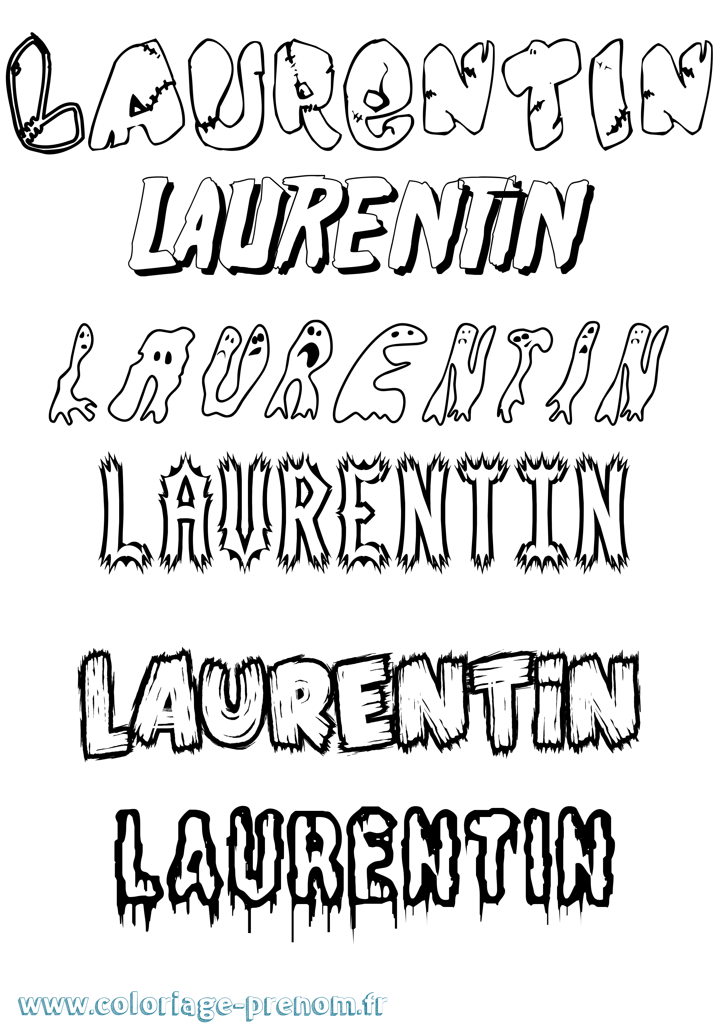 Coloriage Laurentin Frisson Coloriage prénom Laurentin Frisson