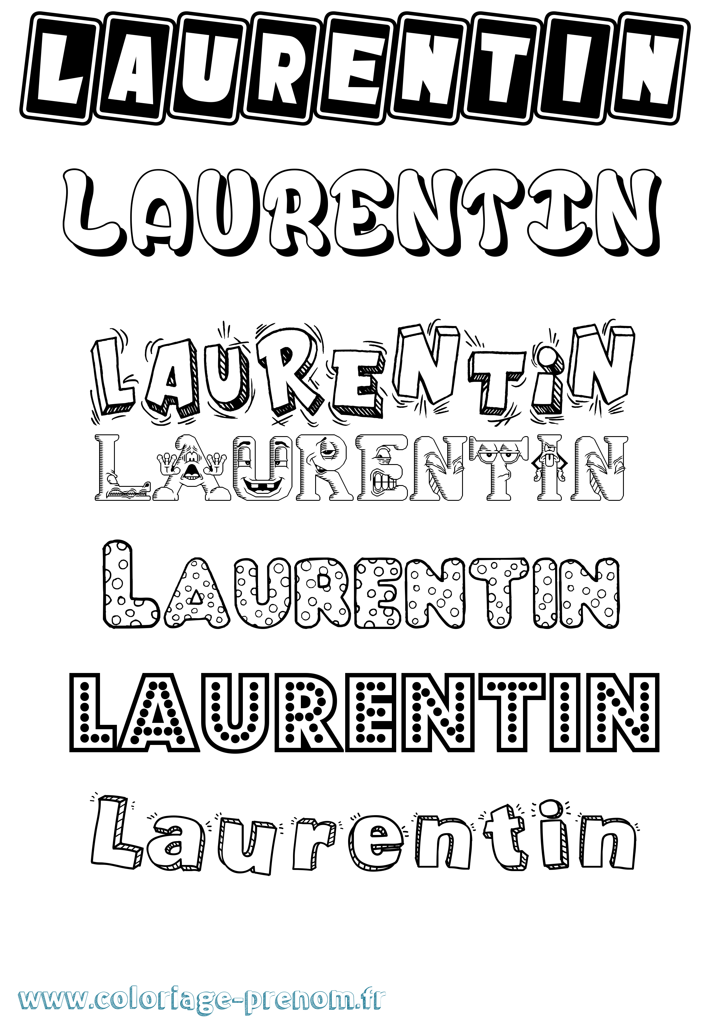 Coloriage Laurentin Fun Coloriage prénom Laurentin Fun