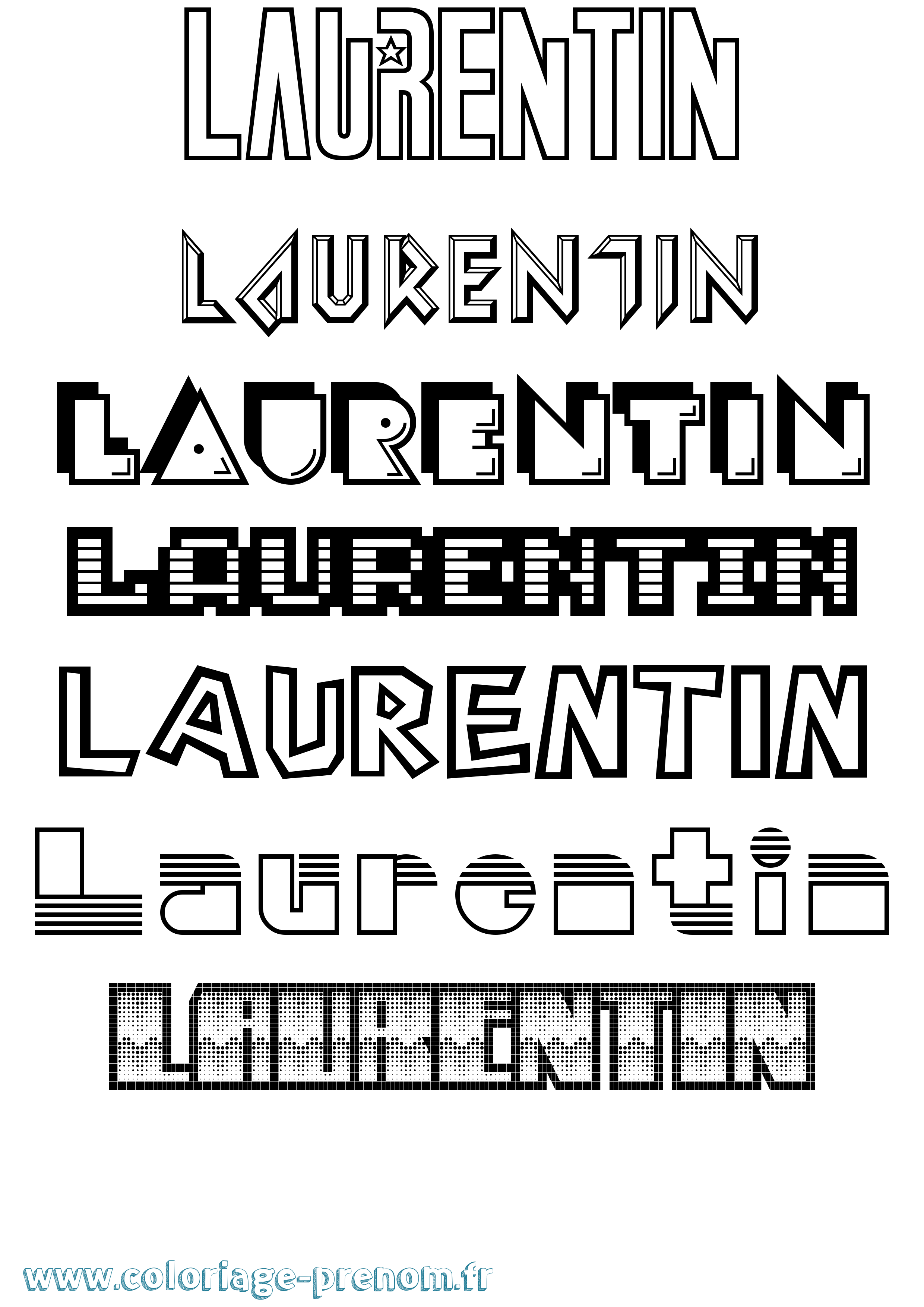 Coloriage Laurentin Jeux Vidéos Coloriage prénom Laurentin Jeux Vidéos