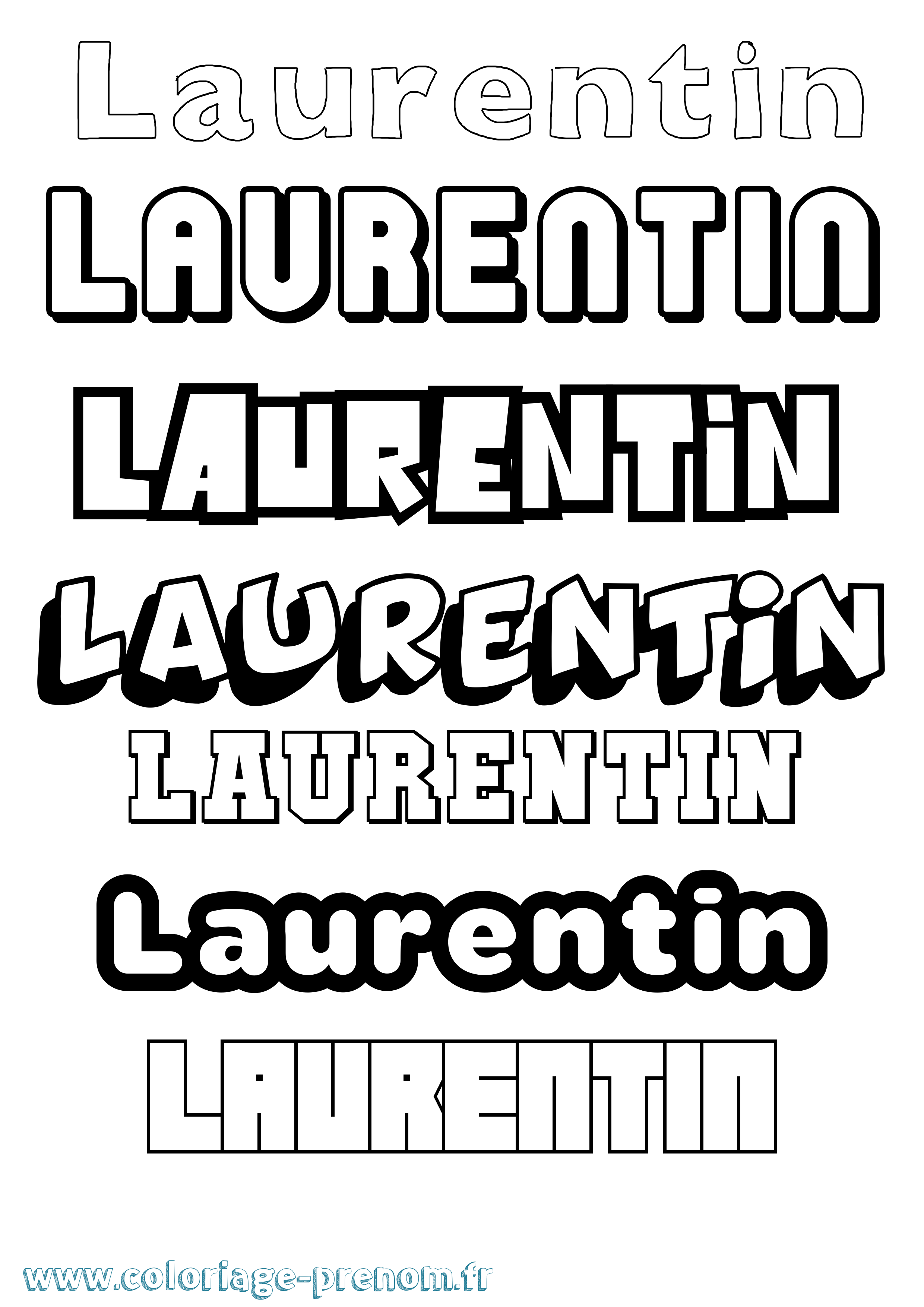 Coloriage Laurentin Simple Coloriage prénom Laurentin Simple