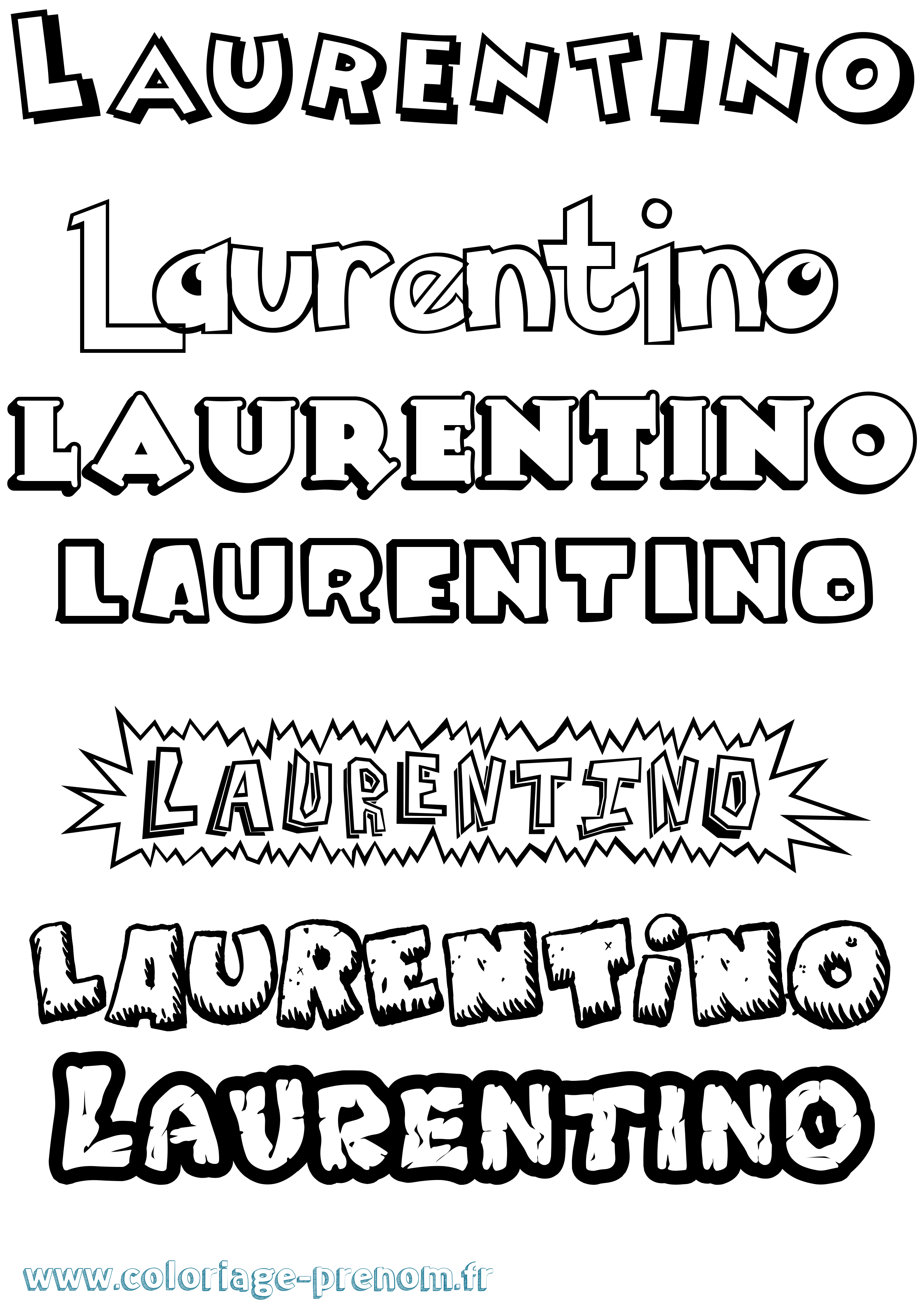 Coloriage Laurentino Dessin Animé Coloriage prénom Laurentino Dessin Animé