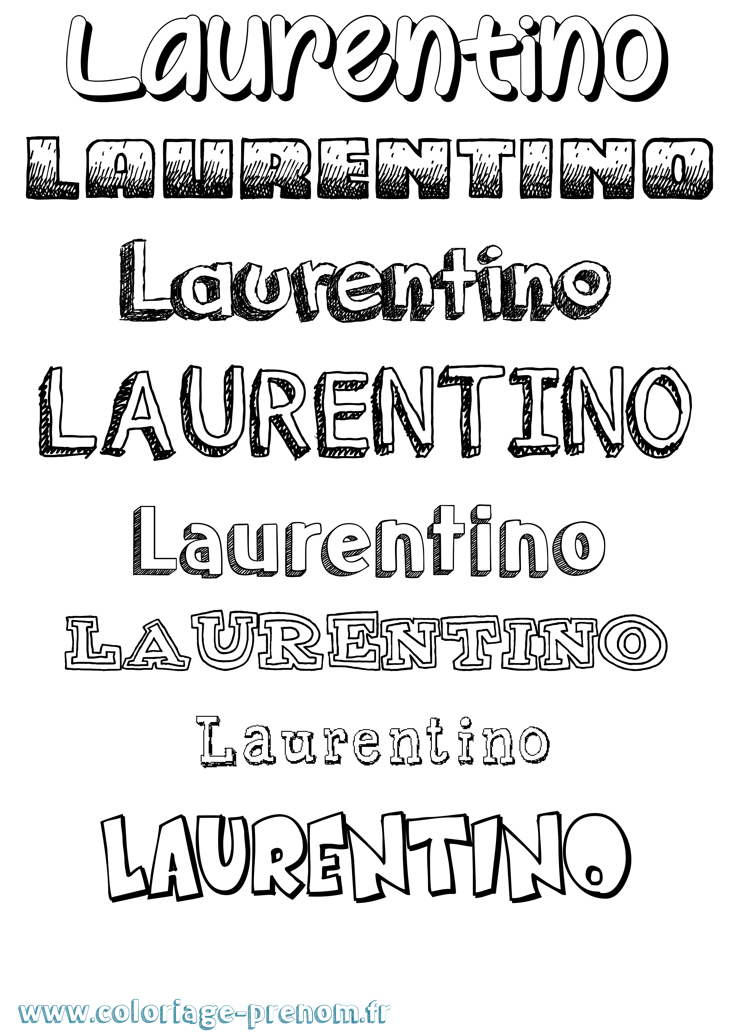 Coloriage Laurentino Dessiné Coloriage prénom Laurentino Dessiné