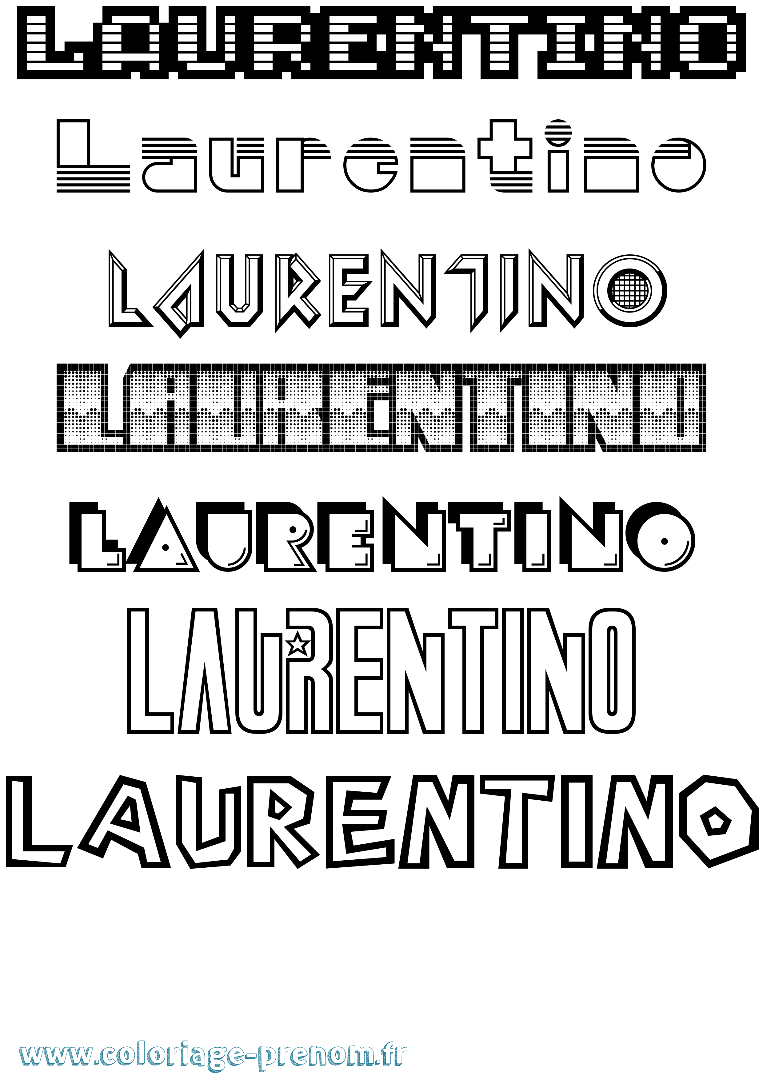 Coloriage Laurentino Jeux Vidéos Coloriage prénom Laurentino Jeux Vidéos