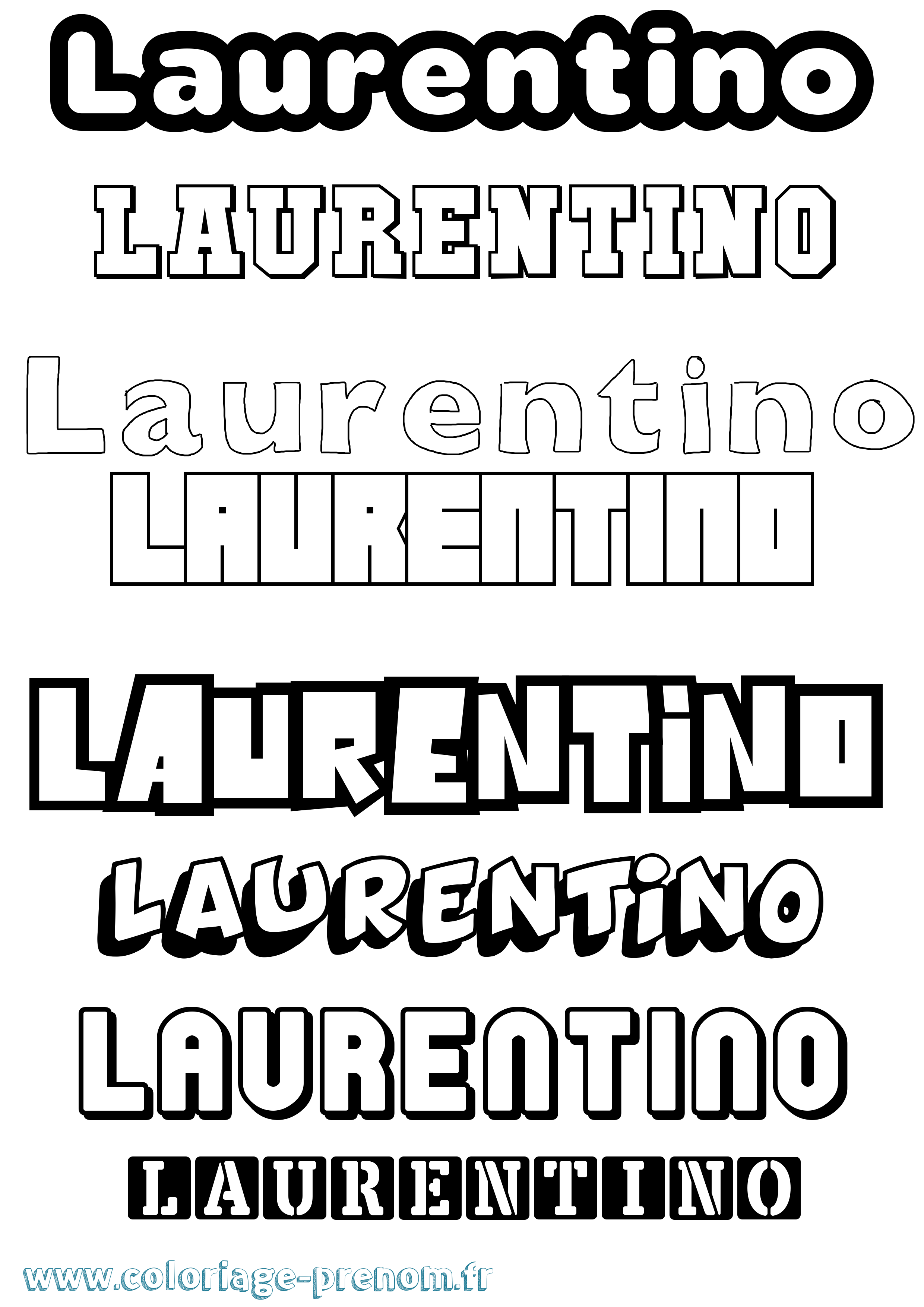 Coloriage Laurentino Simple Coloriage prénom Laurentino Simple