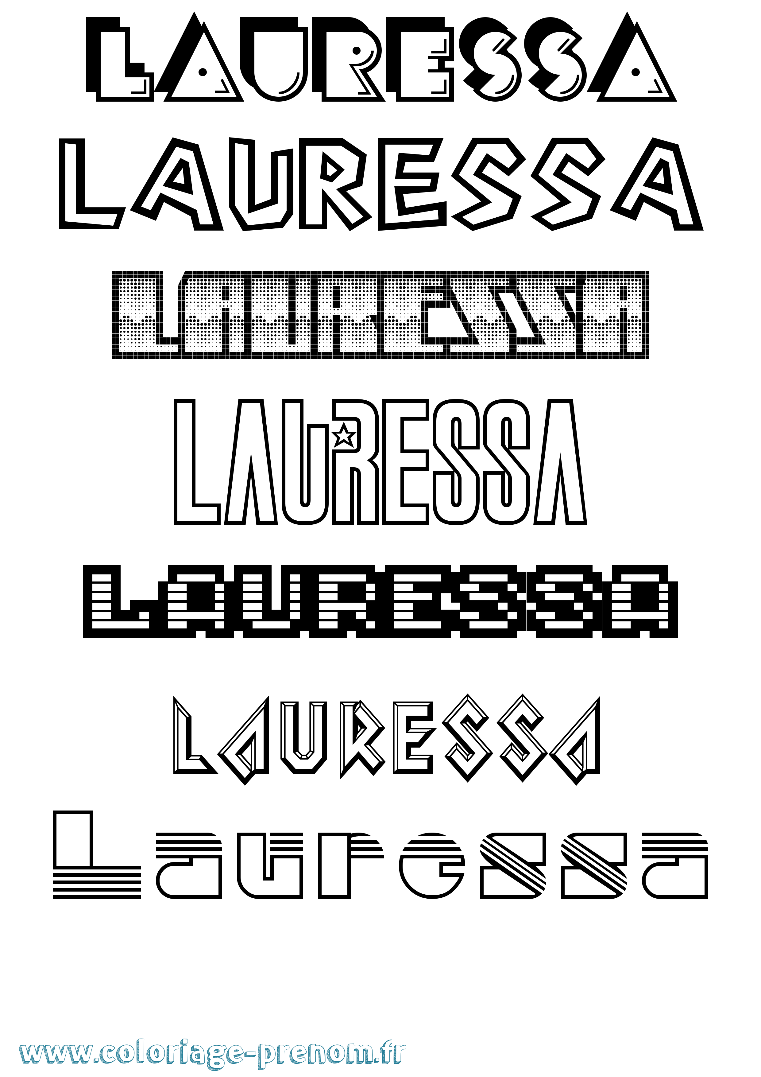 Coloriage Lauressa Jeux Vidéos Coloriage prénom Lauressa Jeux Vidéos