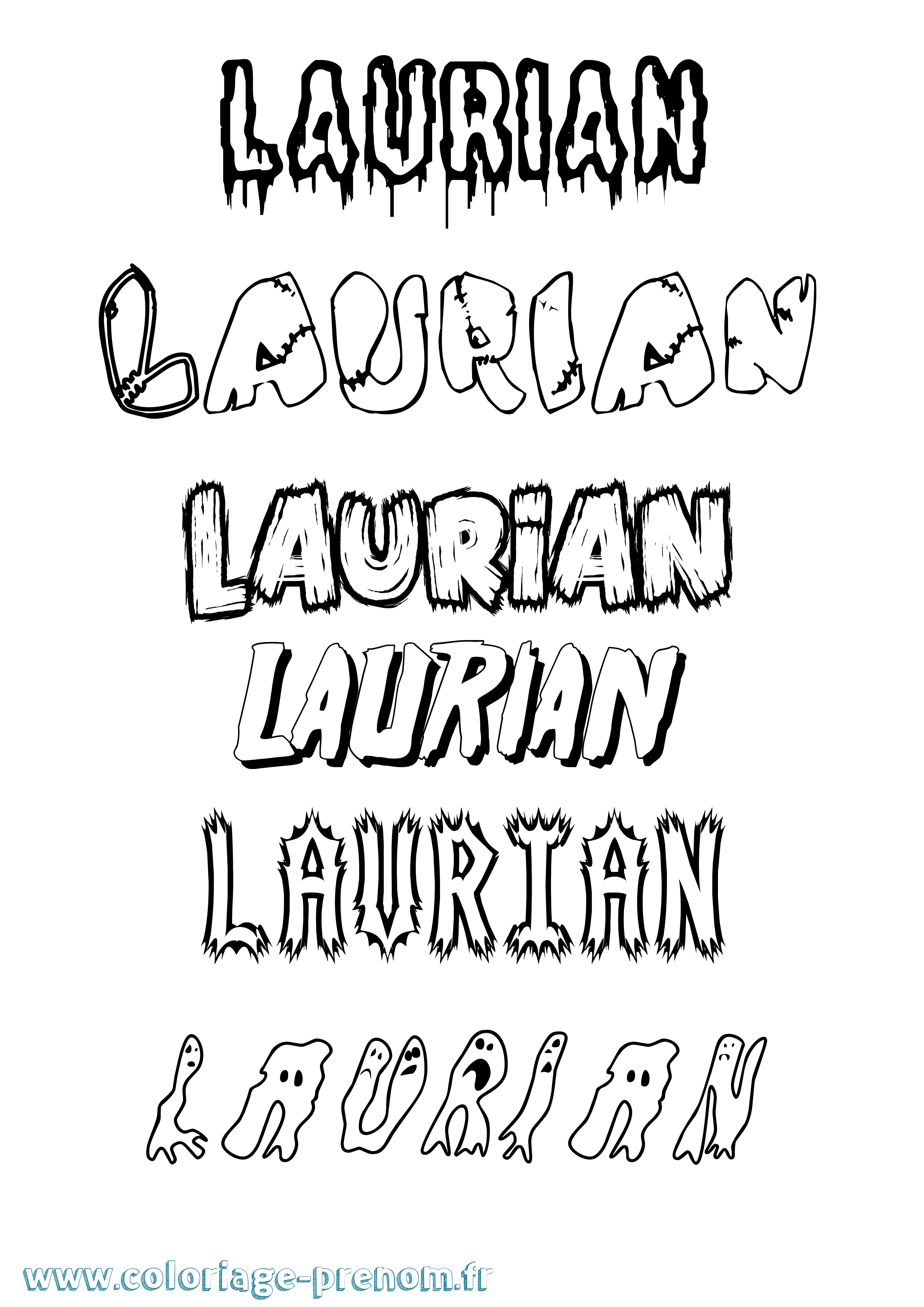 Coloriage Laurian Frisson Coloriage prénom Laurian Frisson
