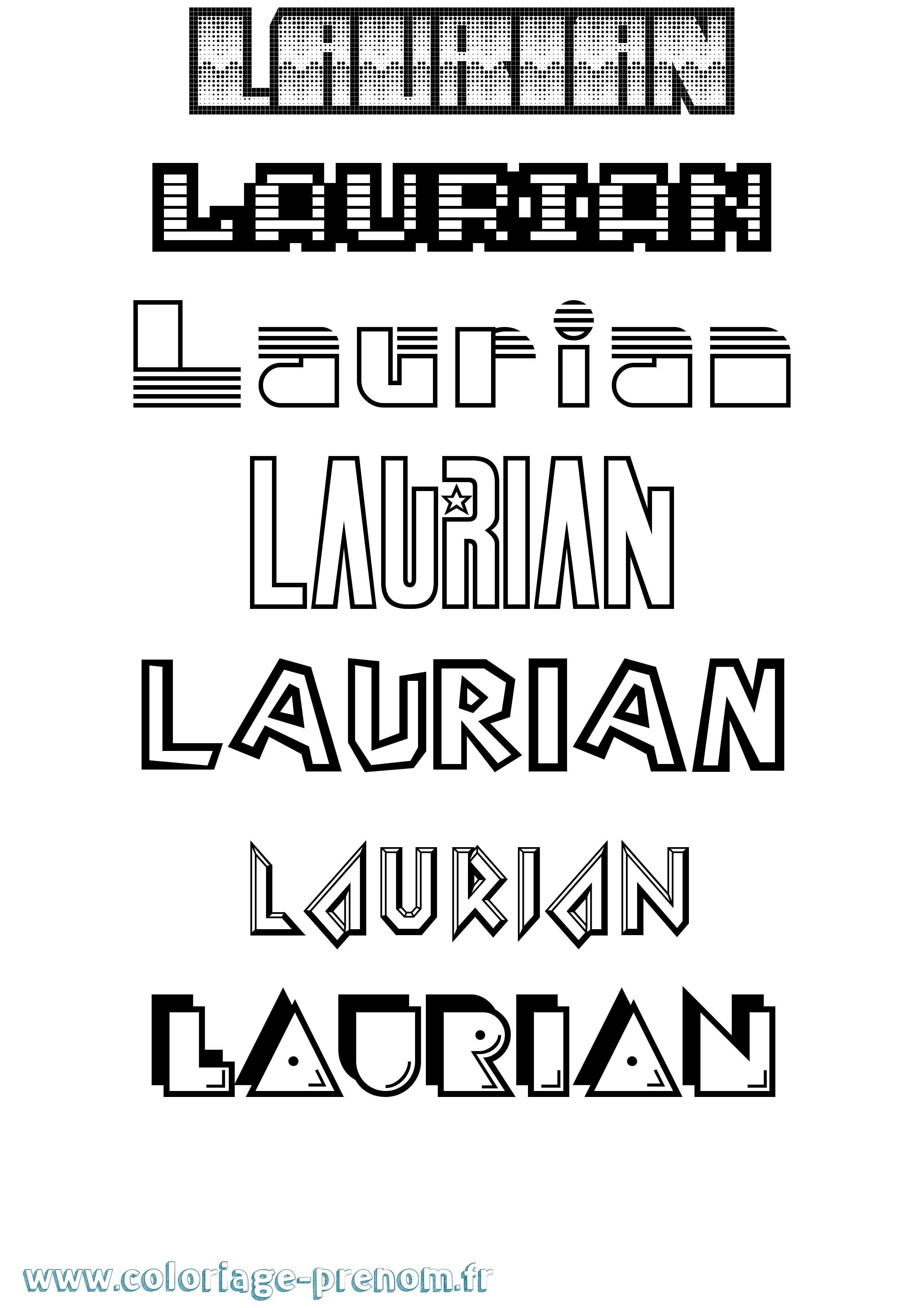 Coloriage Laurian Jeux Vidéos Coloriage prénom Laurian Jeux Vidéos