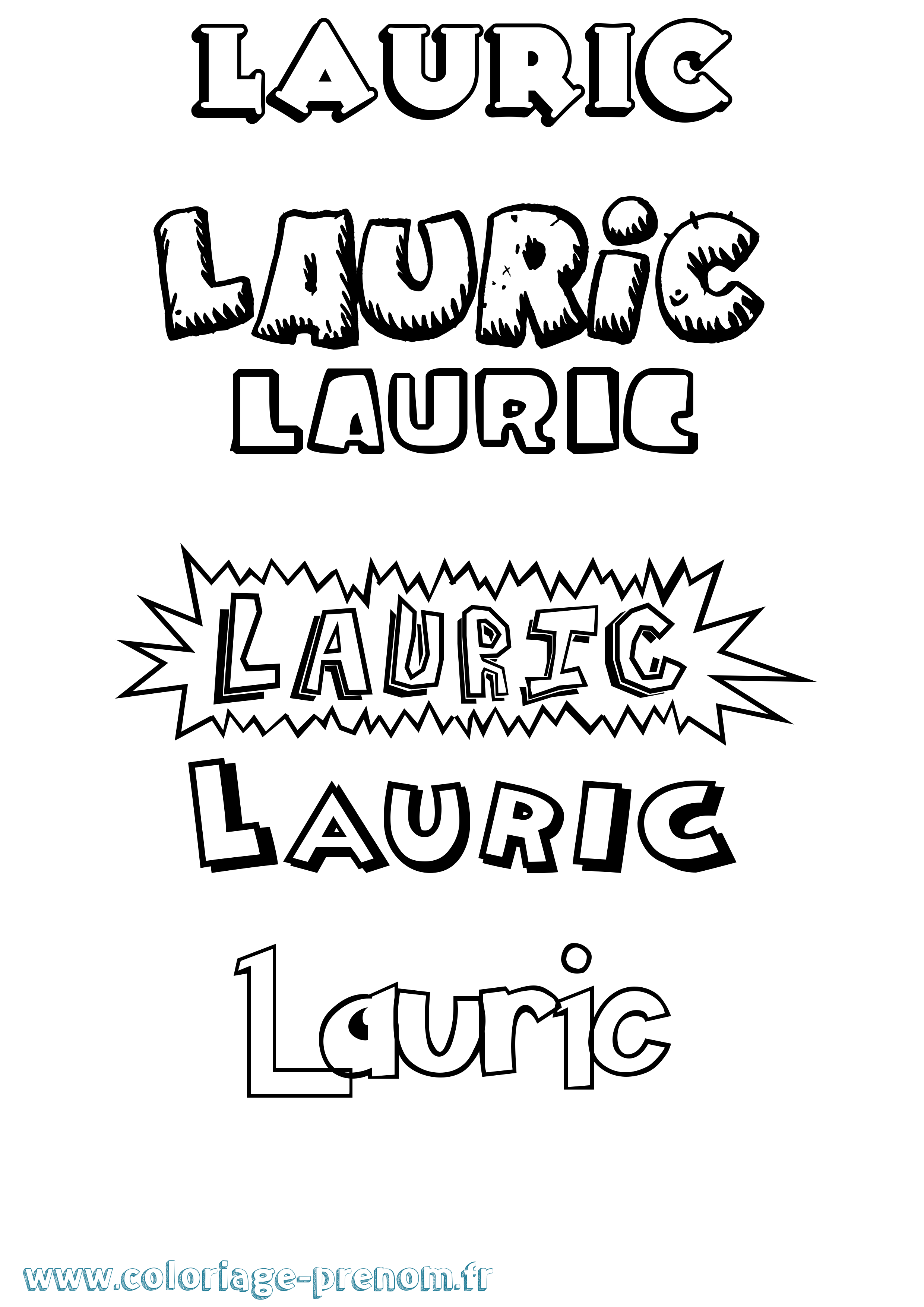 Coloriage Lauric Dessin Animé Coloriage prénom Lauric Dessin Animé