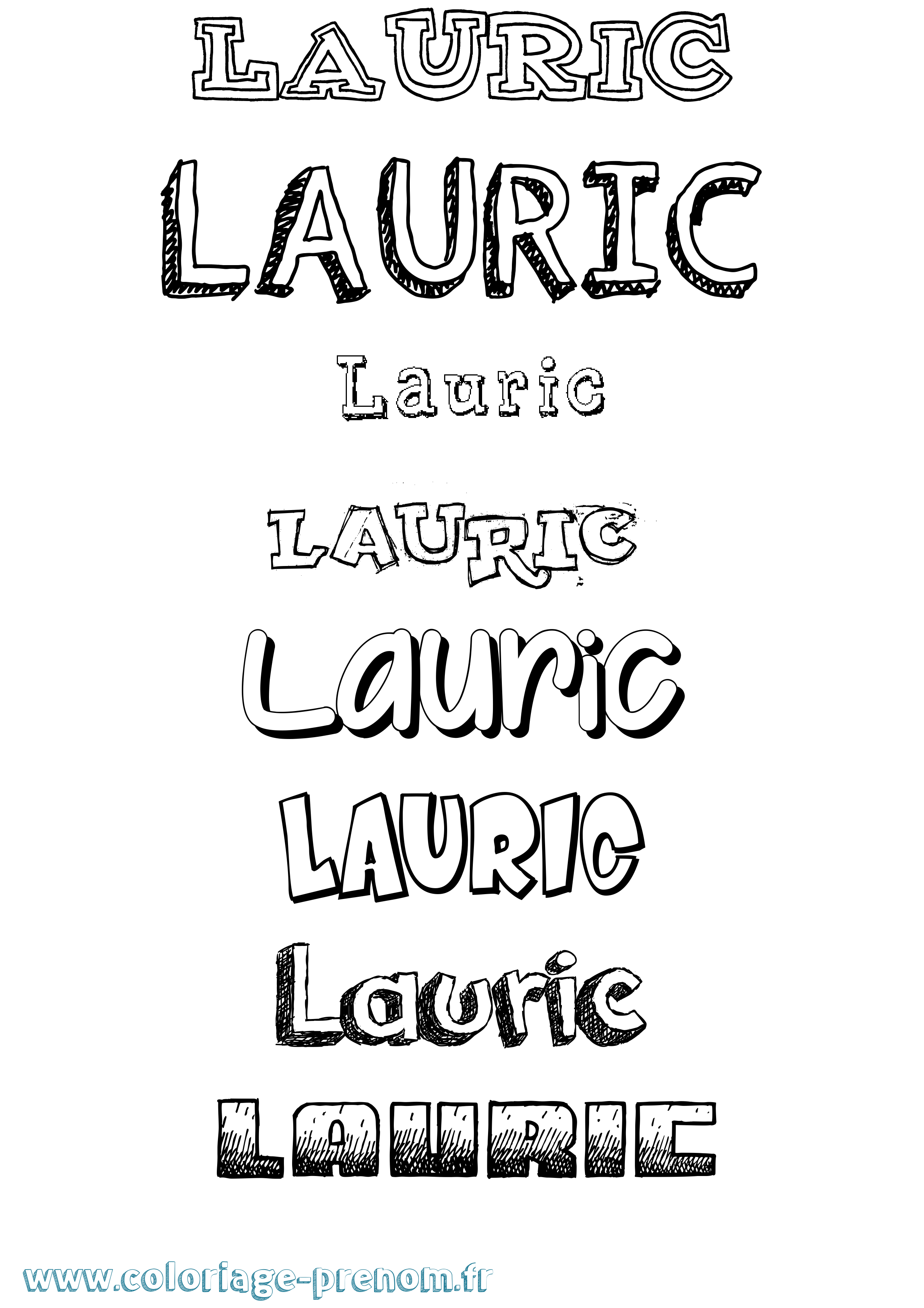 Coloriage Lauric Dessiné Coloriage prénom Lauric Dessiné
