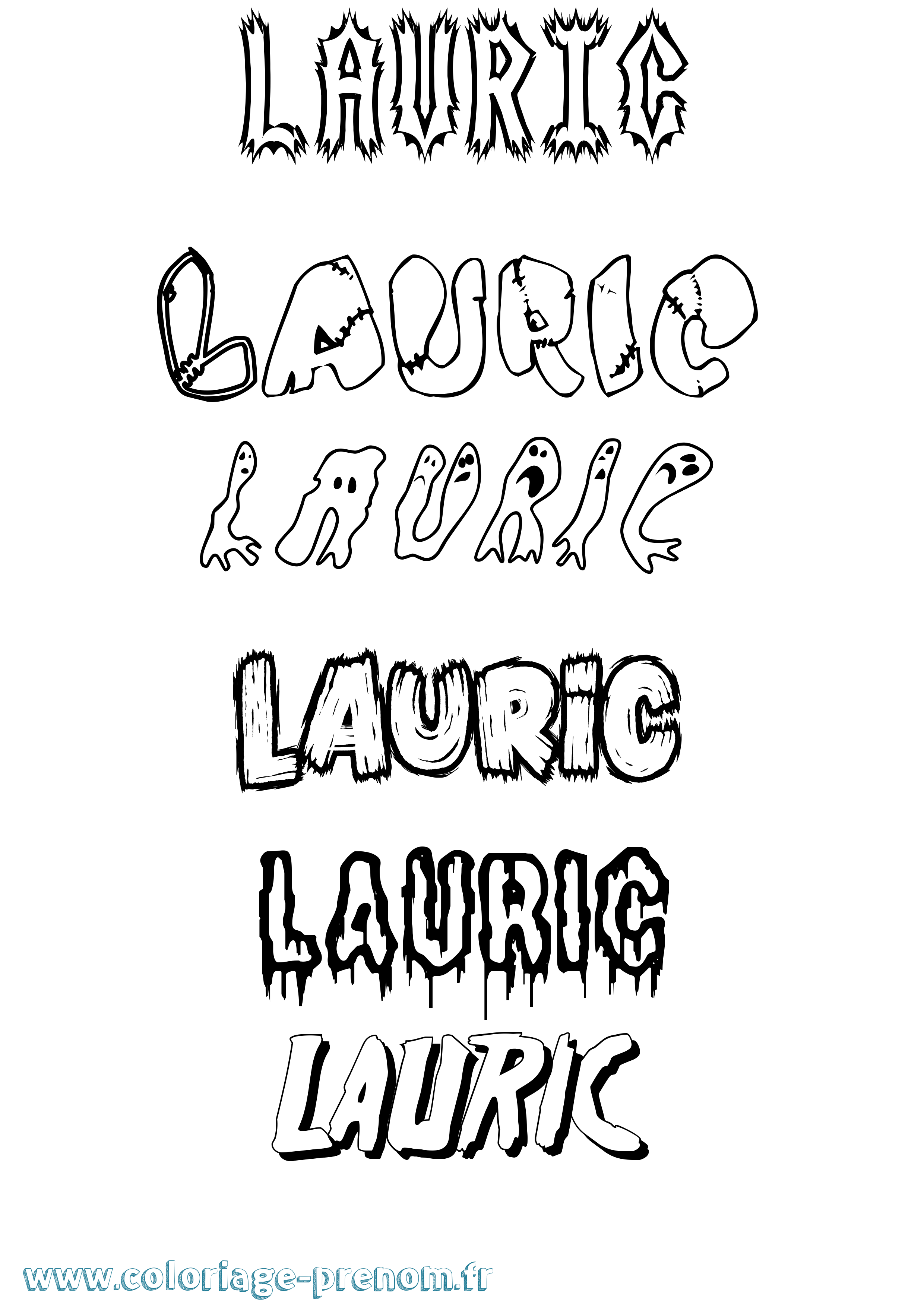 Coloriage Lauric Frisson Coloriage prénom Lauric Frisson