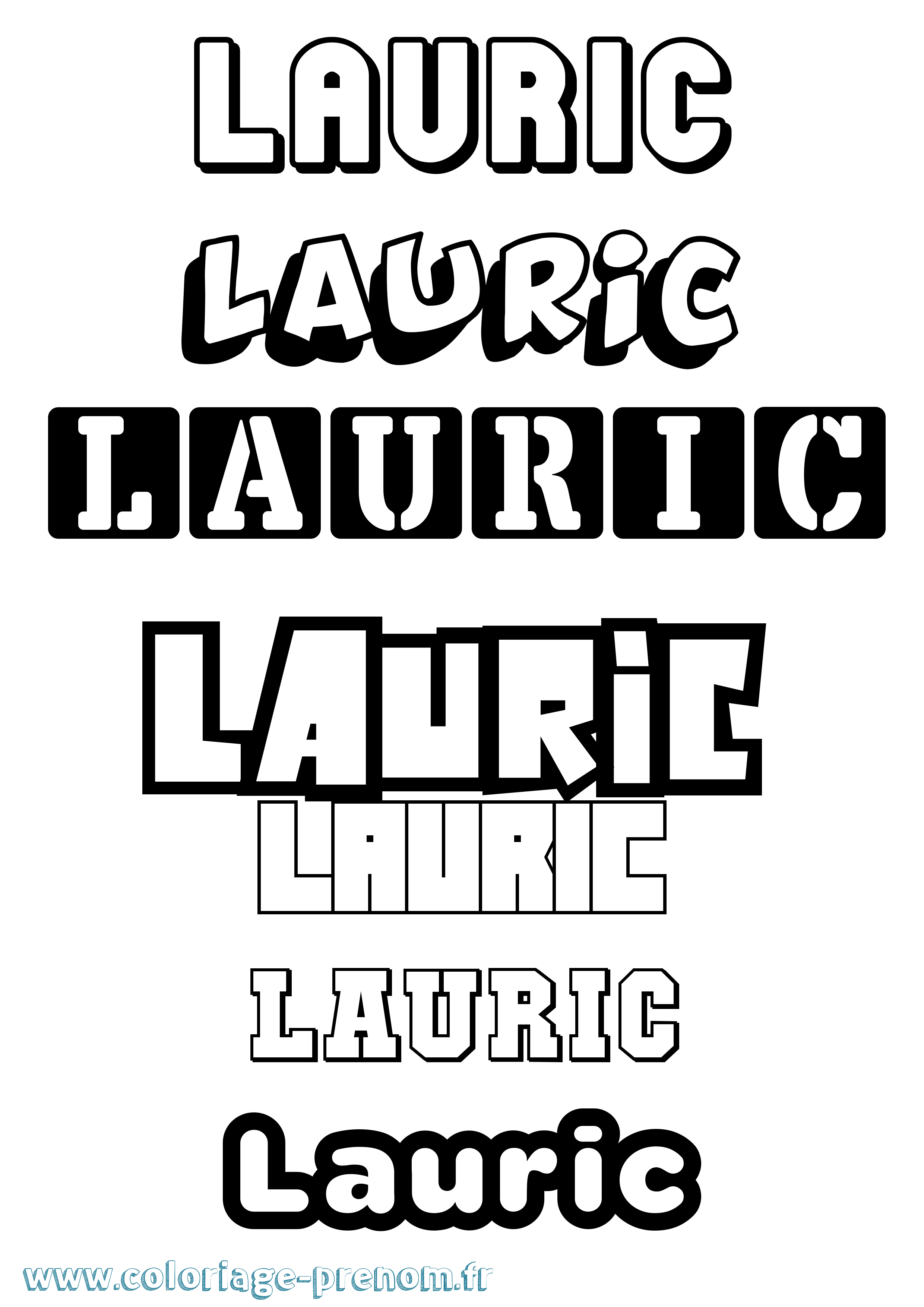Coloriage Lauric Simple Coloriage prénom Lauric Simple