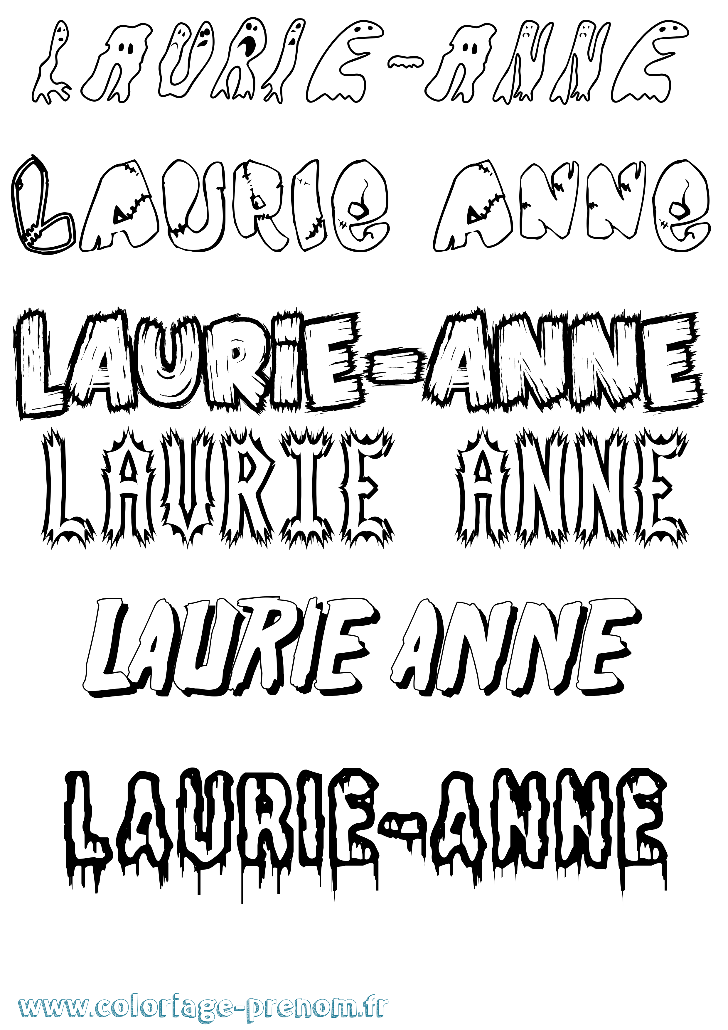 Coloriage Laurie-Anne Frisson Coloriage prénom Laurie-Anne Frisson