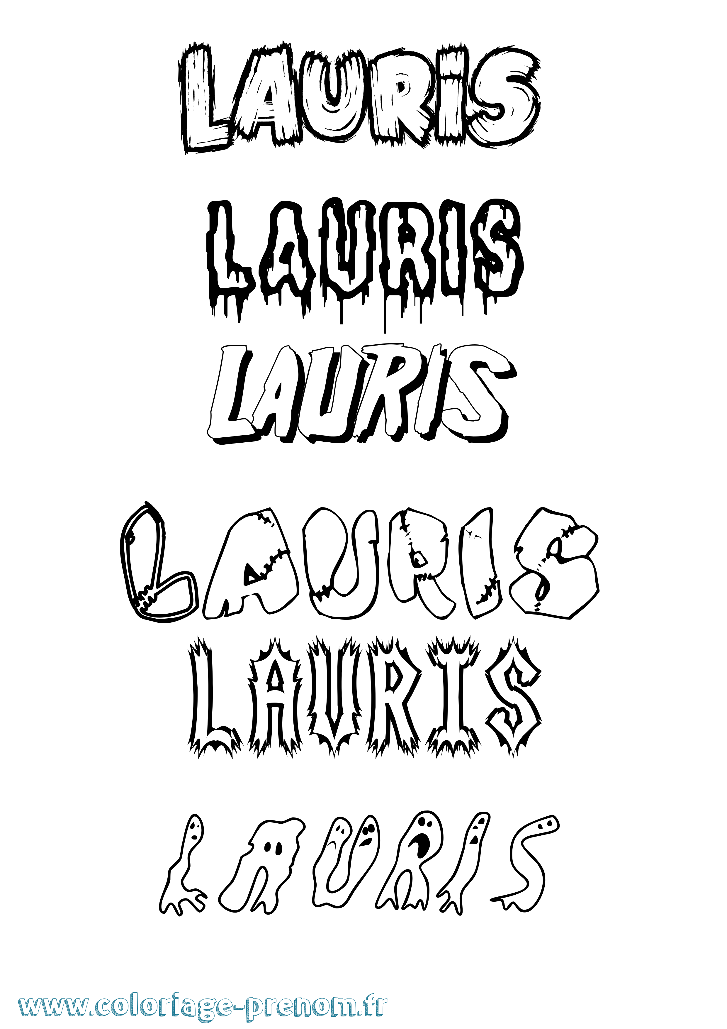 Coloriage Lauris Frisson Coloriage prénom Lauris Frisson