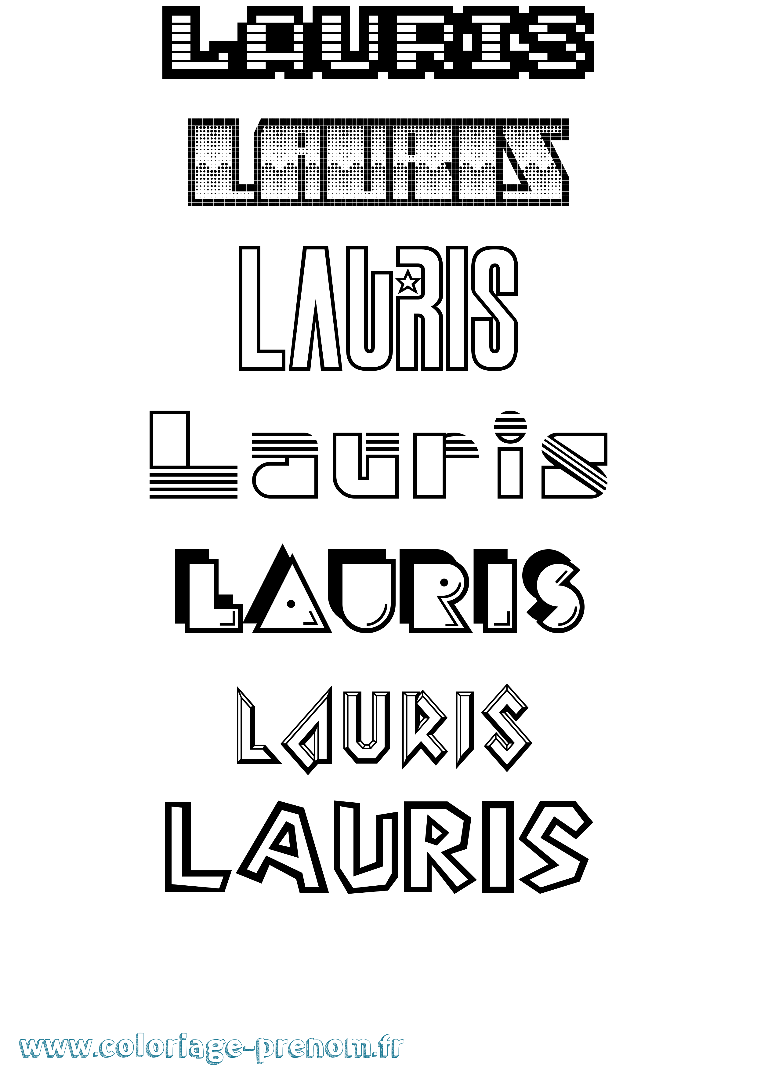 Coloriage Lauris Jeux Vidéos Coloriage prénom Lauris Jeux Vidéos