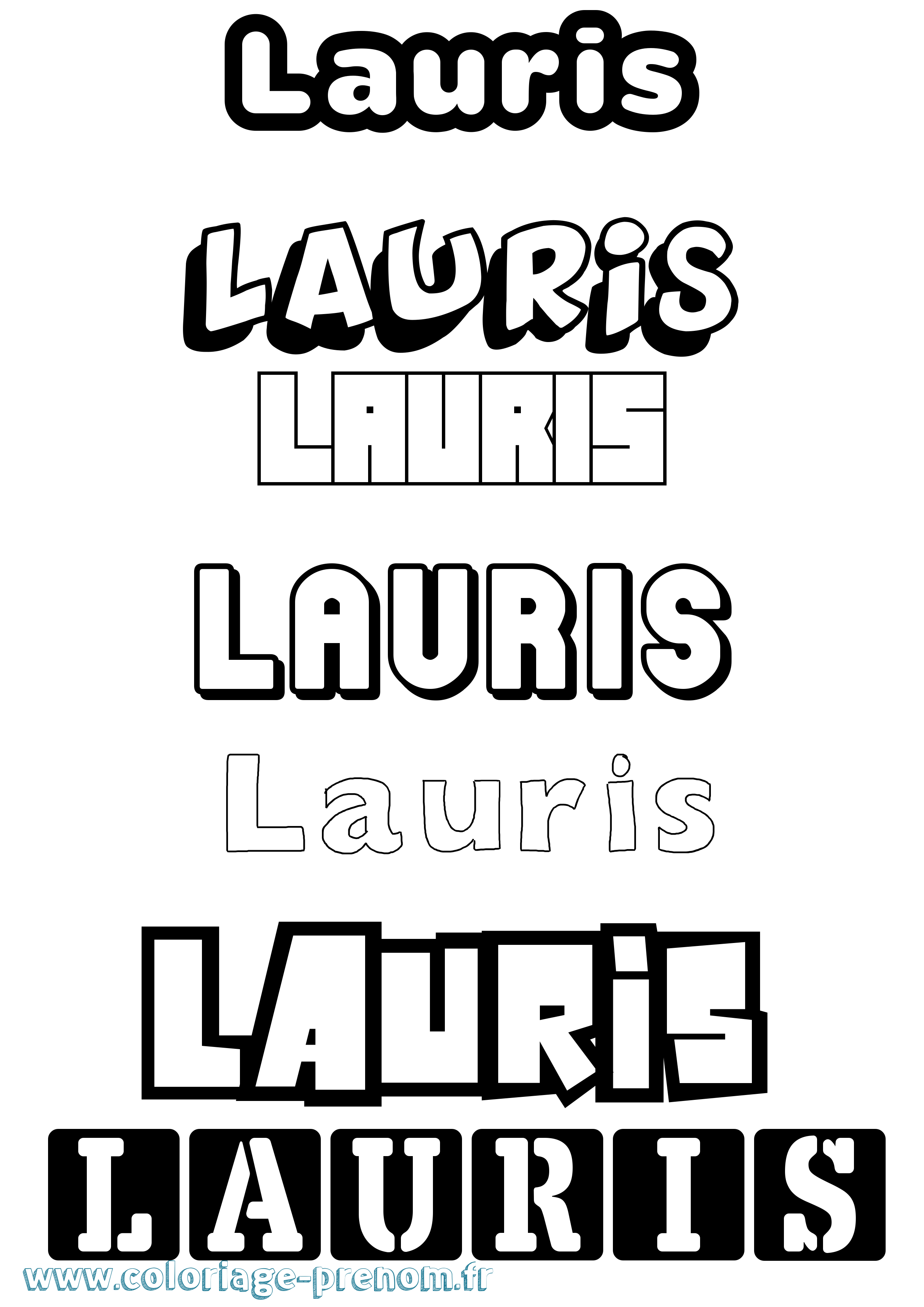 Coloriage Lauris Simple Coloriage prénom Lauris Simple