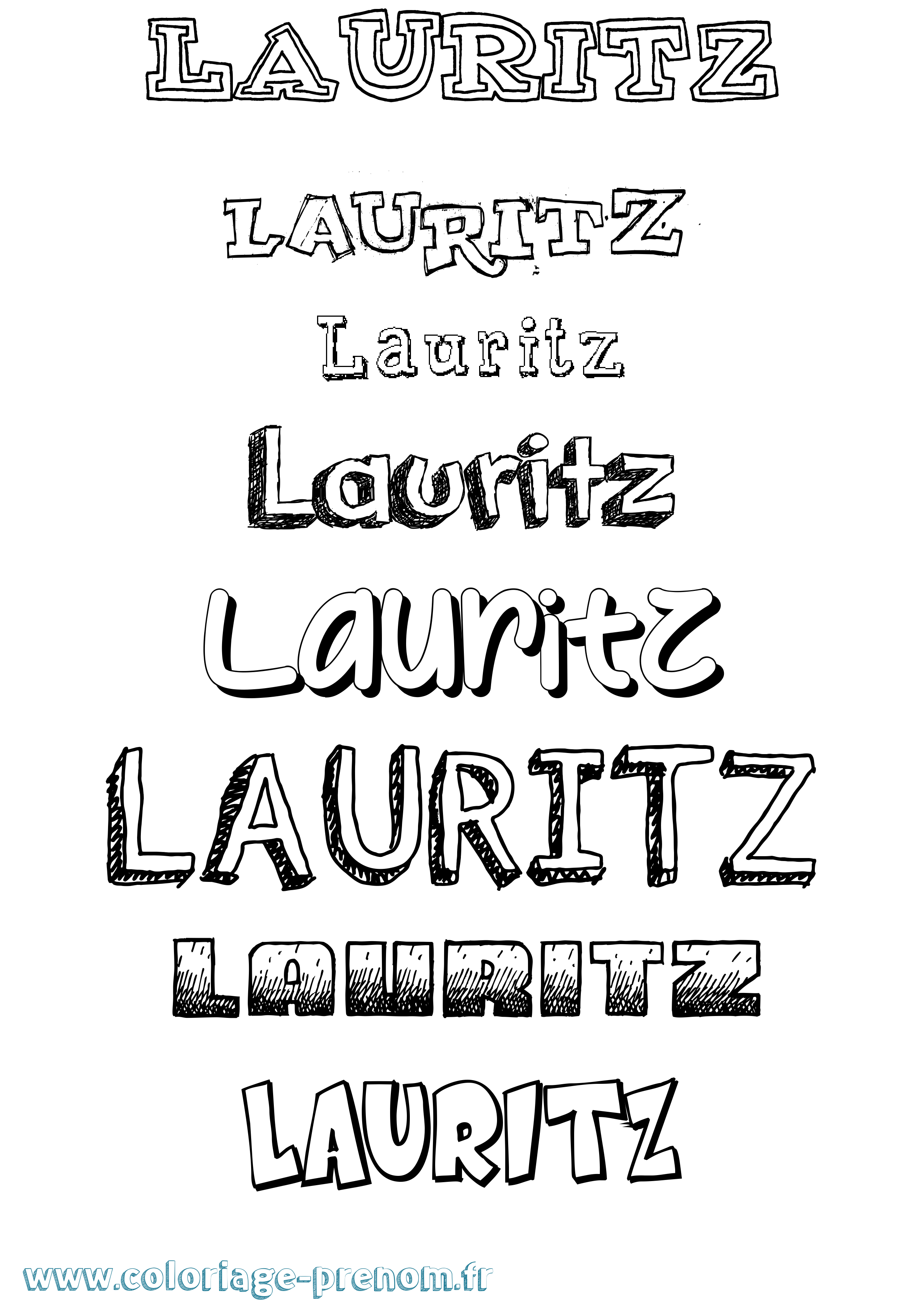 Coloriage Lauritz Dessiné Coloriage prénom Lauritz Dessiné