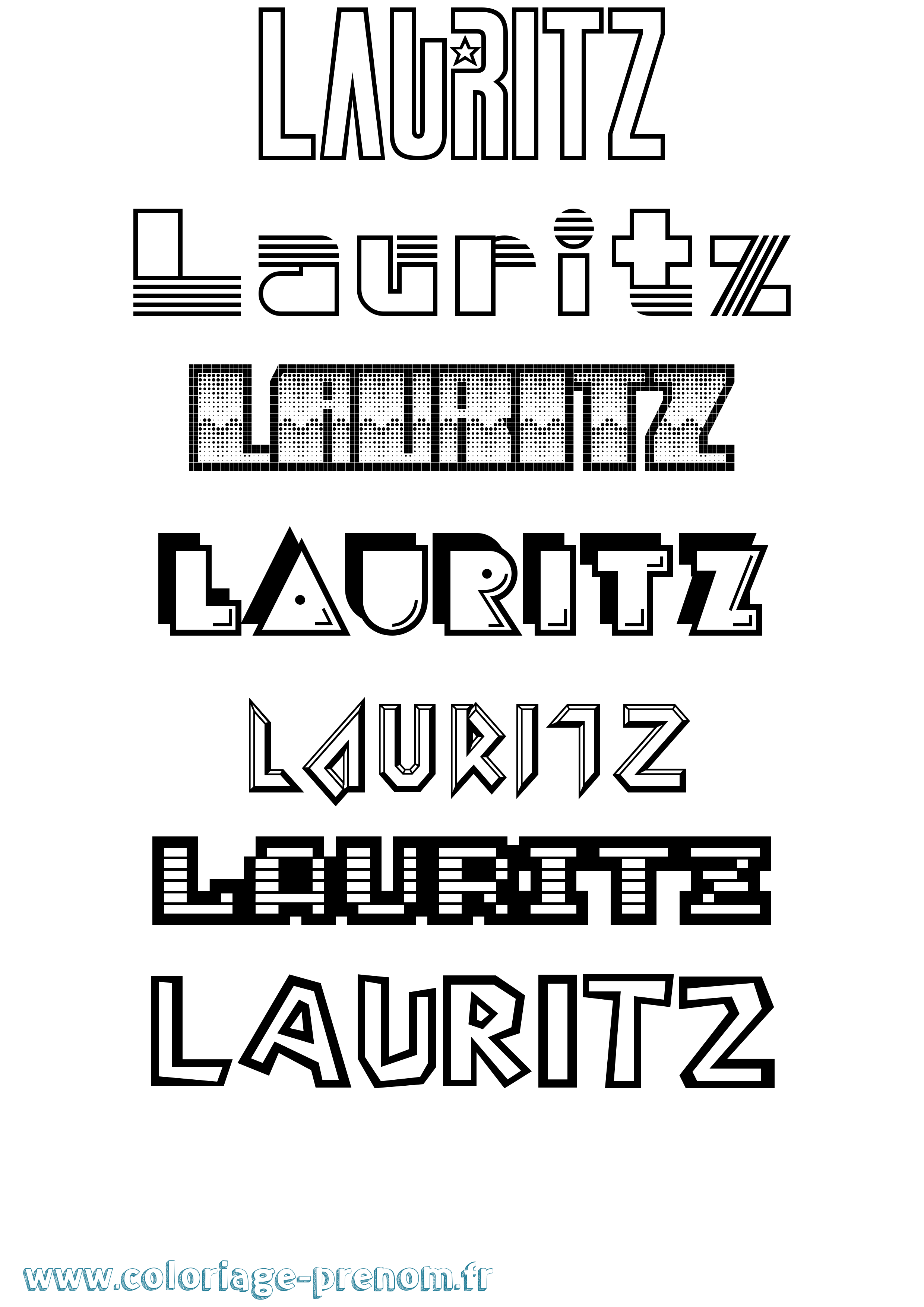 Coloriage Lauritz Jeux Vidéos Coloriage prénom Lauritz Jeux Vidéos