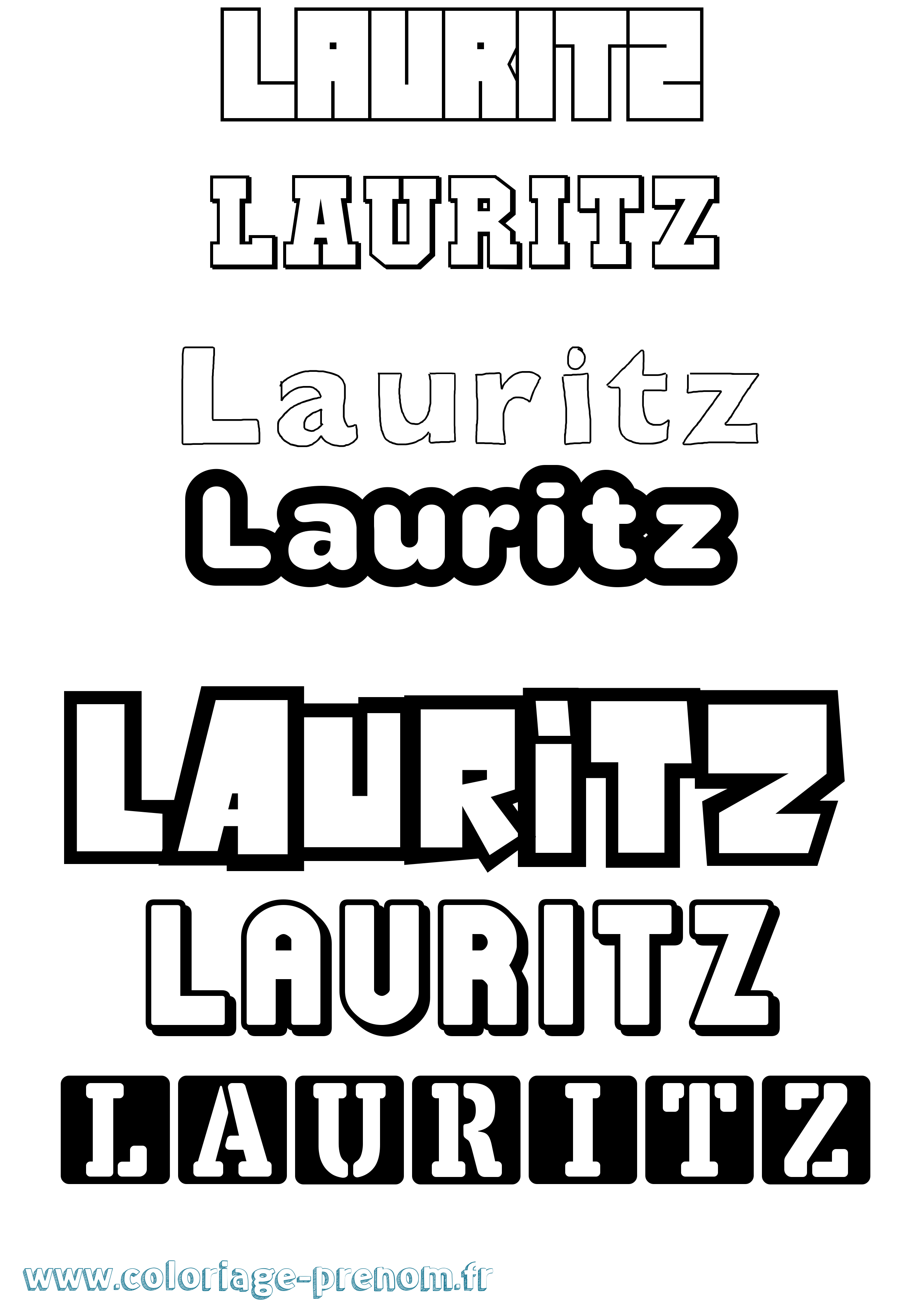 Coloriage Lauritz Simple Coloriage prénom Lauritz Simple