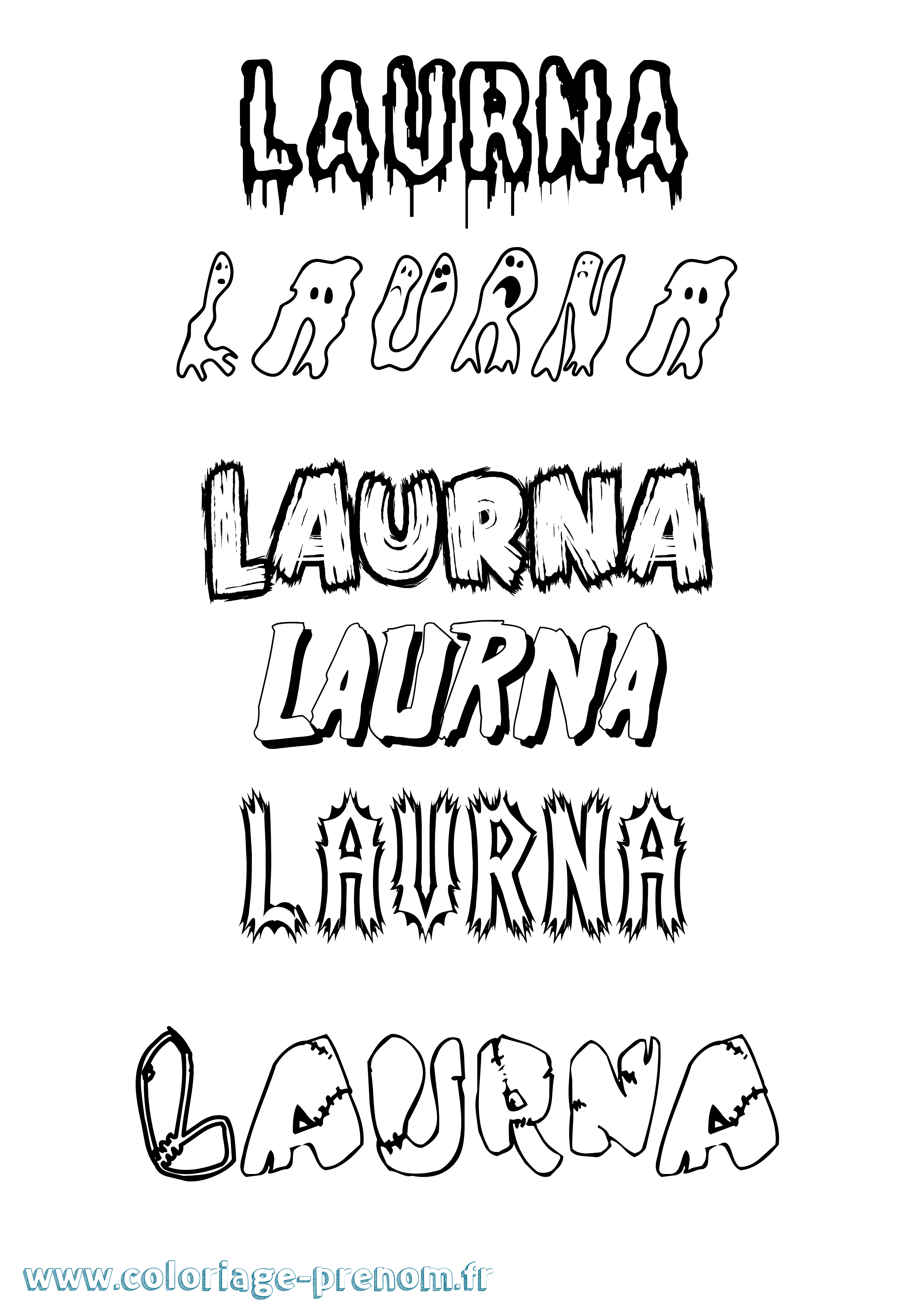 Coloriage Laurna Frisson Coloriage prénom Laurna Frisson
