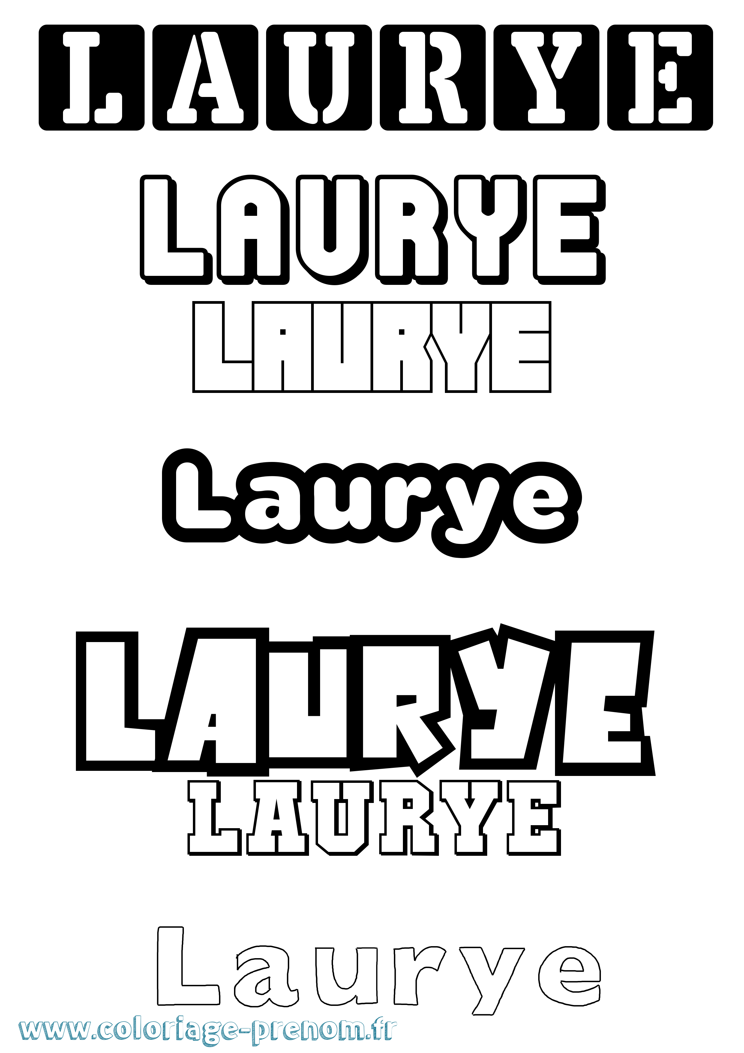 Coloriage Laurye Simple Coloriage prénom Laurye Simple
